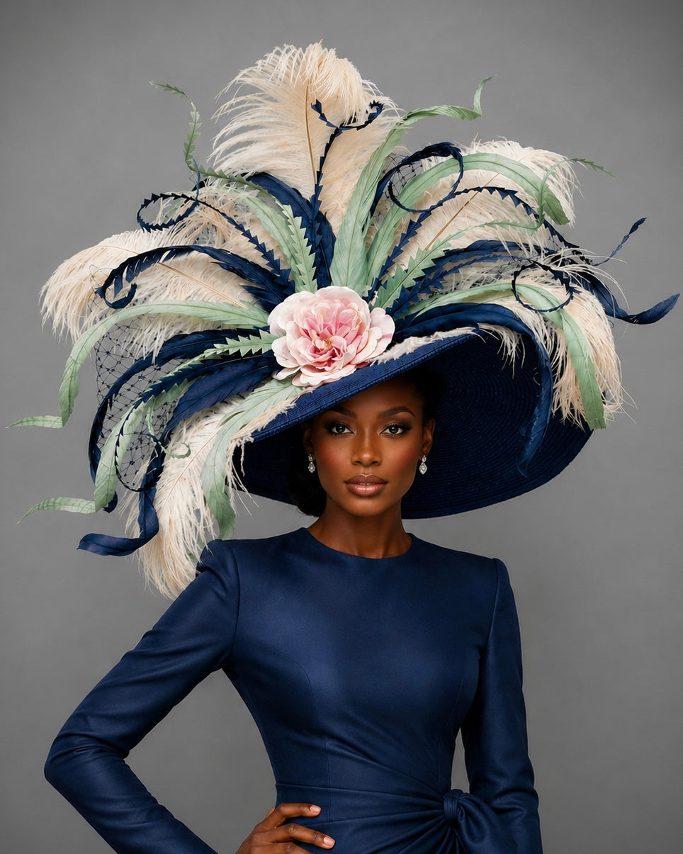 Pamela Navy - Kentucky Derby Hat