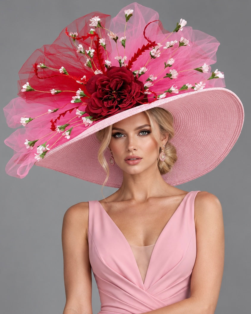Poppies - Kentucky Derby Hat - Church Hat