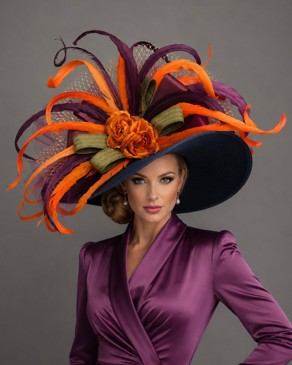 Plum Pretty - Kentucky Derby Hat - Church Derby Hat