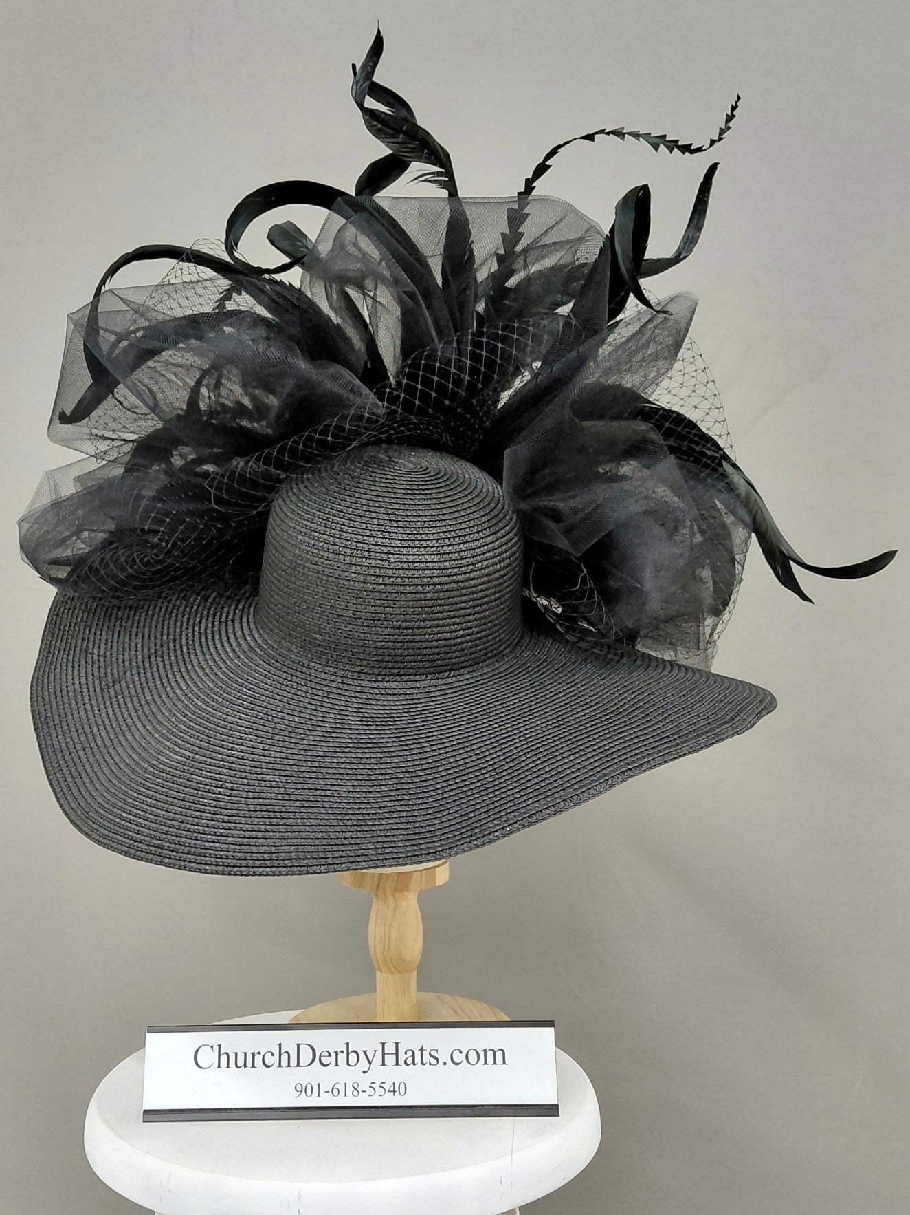 Black Widow - Church Derby Hat