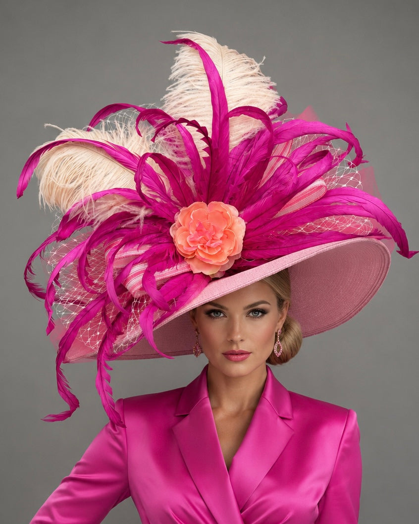 Hernando - Pink Church Hat - Kentucky Derby Hat