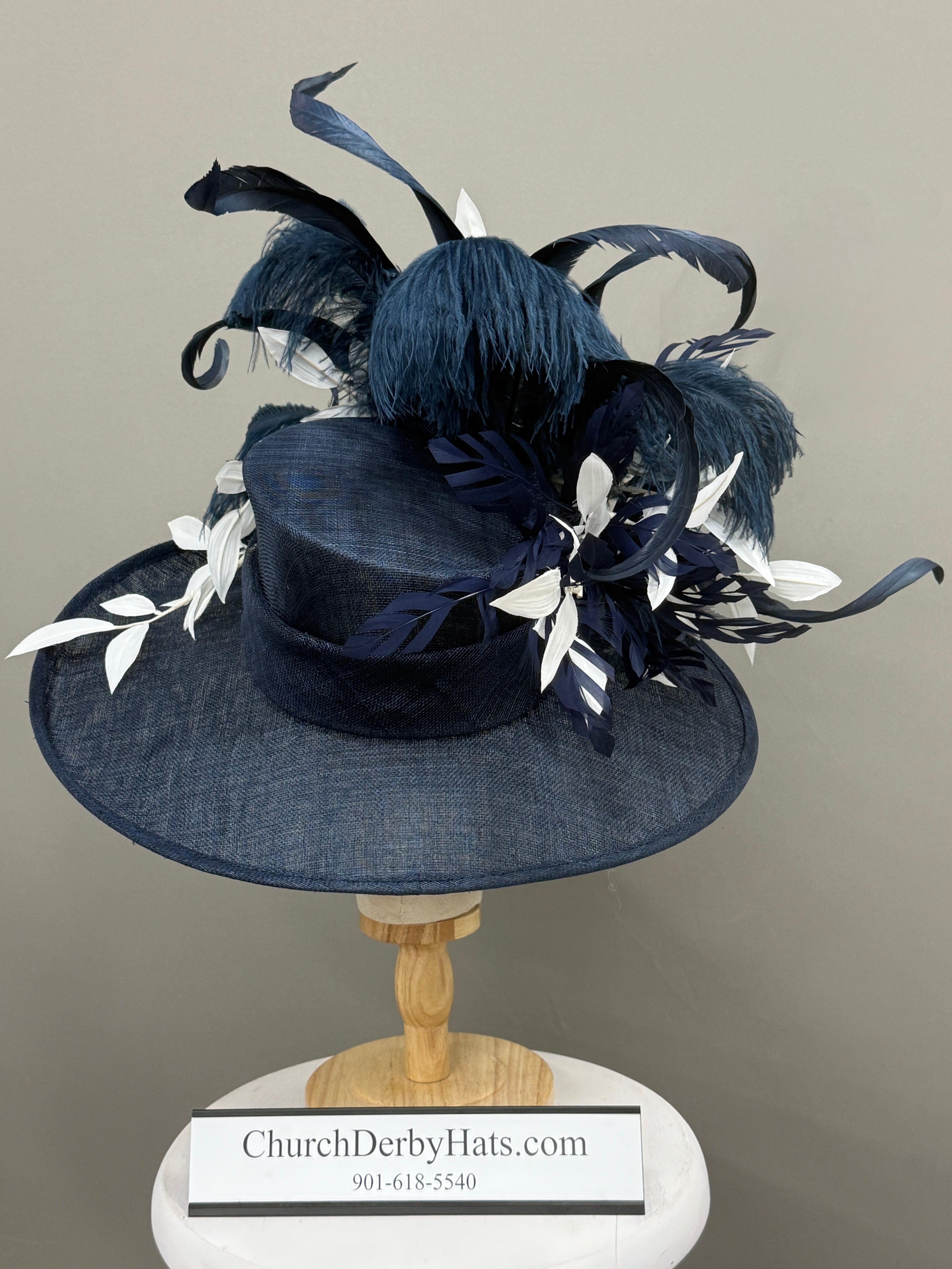 Leaves at Midnight - Couture Fancy Hat