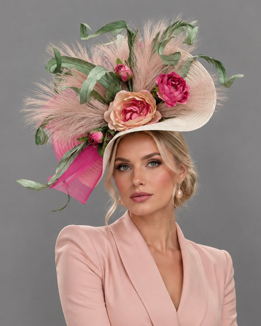 Rose Garden - Kentucky Derby Hat Fascinator on Headband