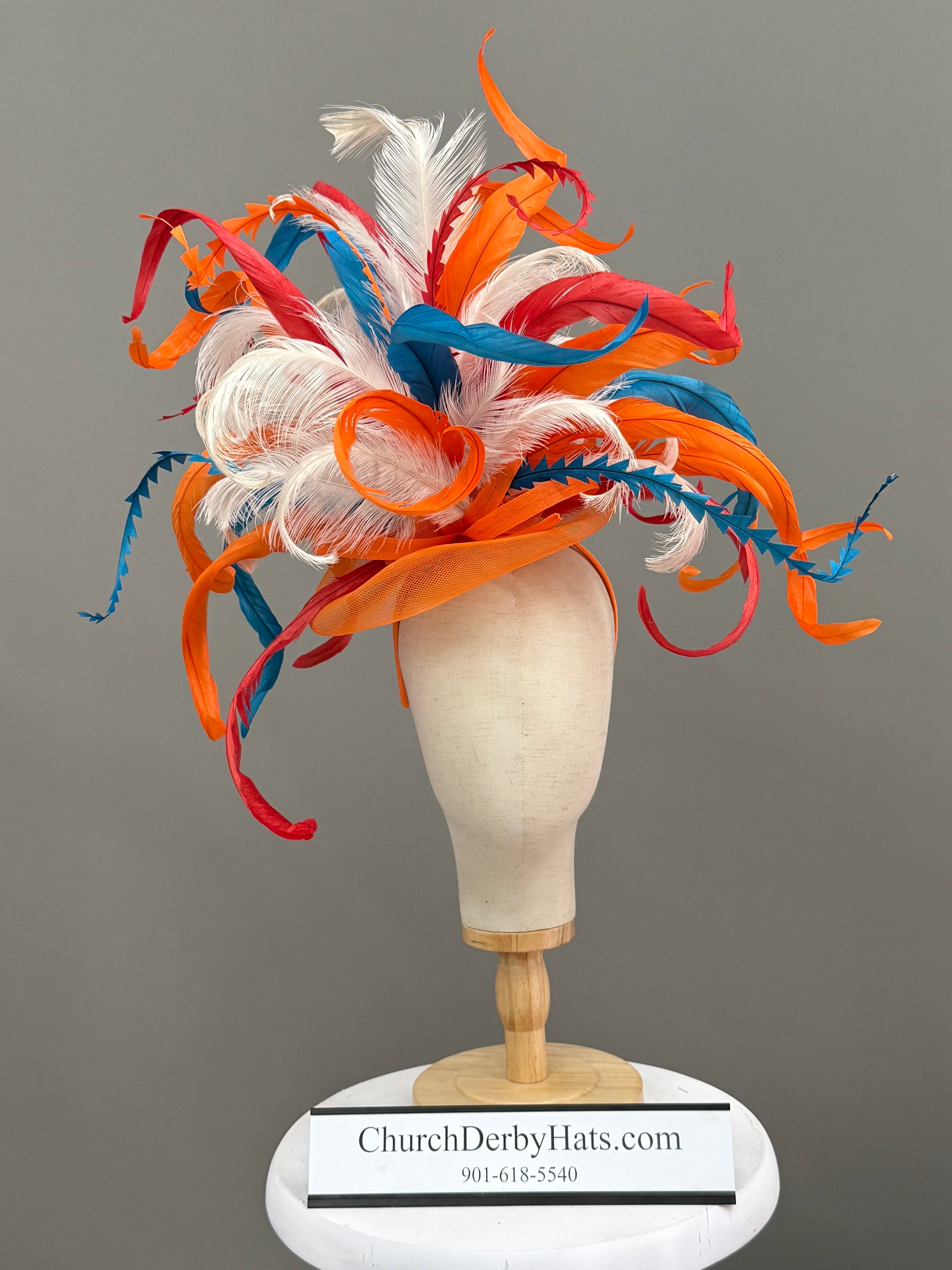 Patricia Orange - Kentucky Derby Hat