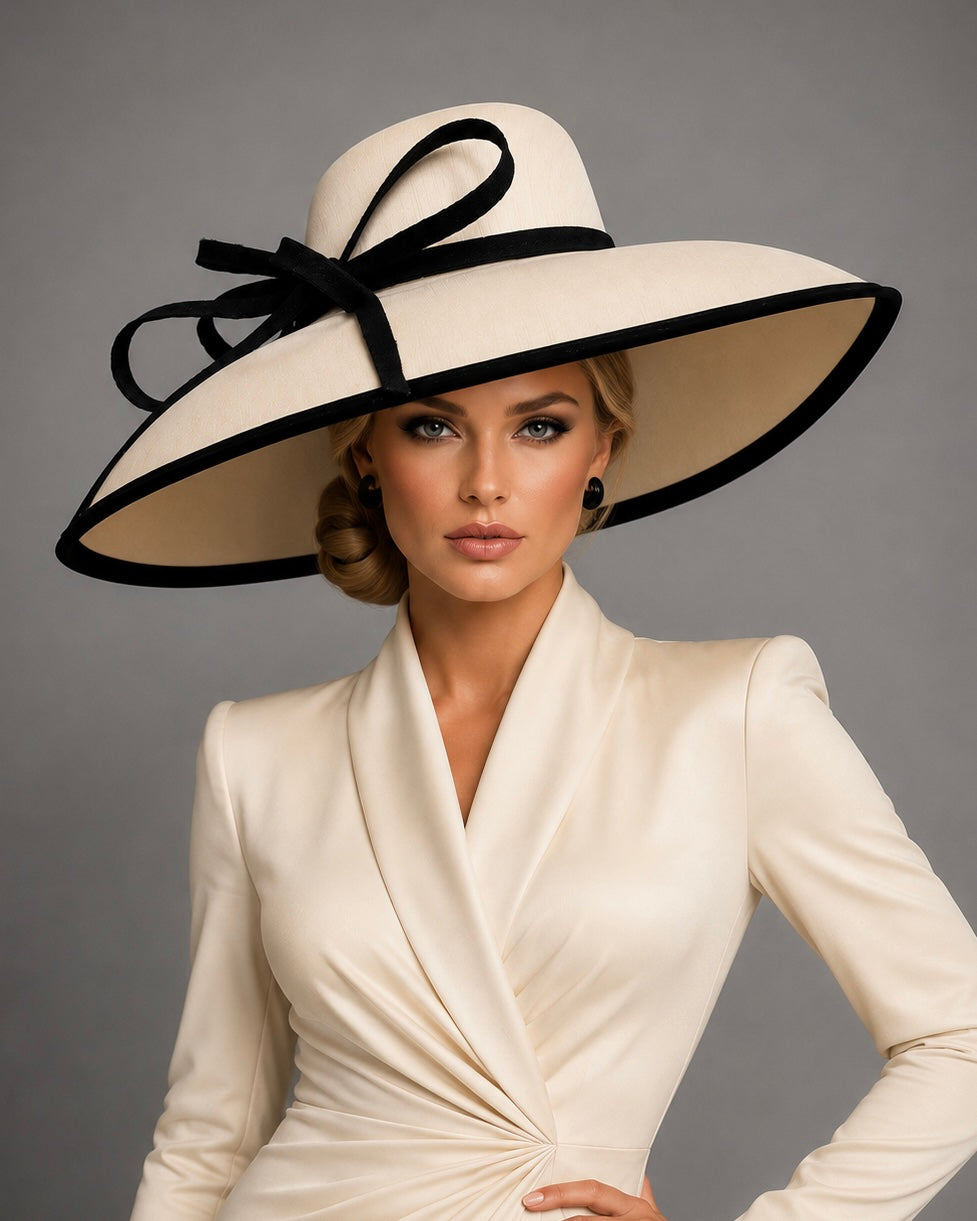 Audrey Ivory - Church Derby Hat