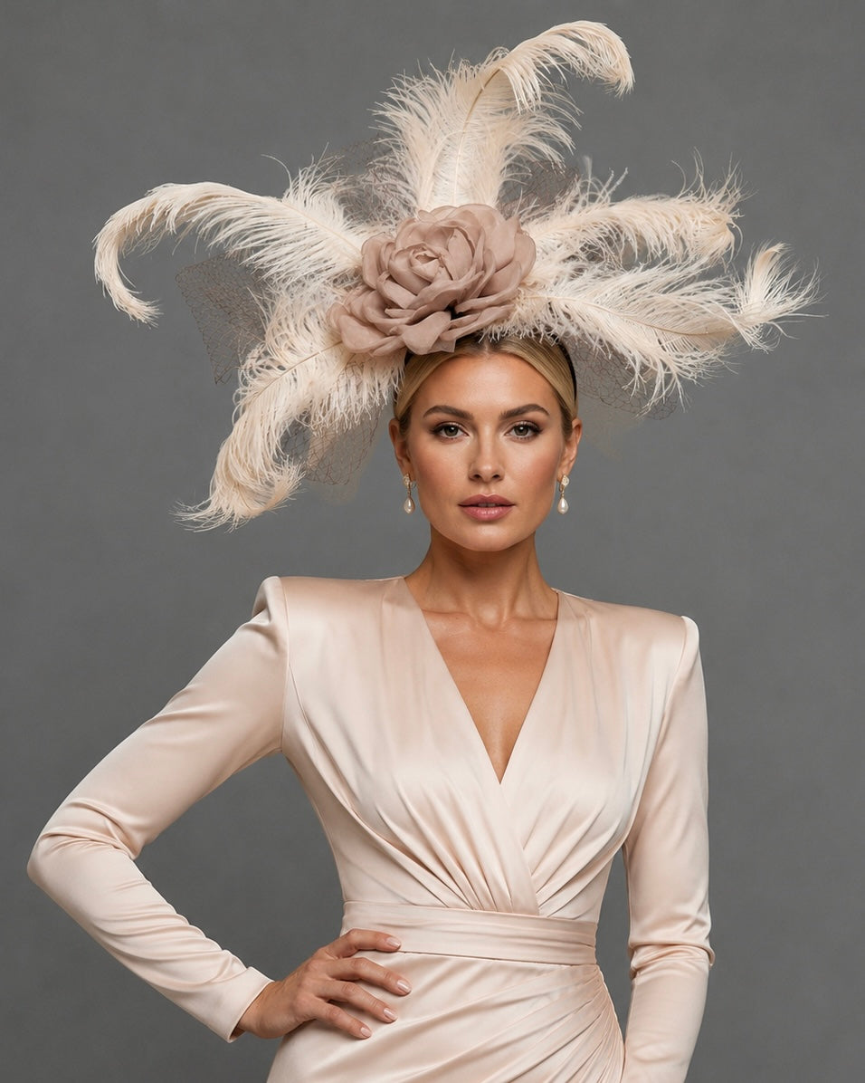 Karina Fascinator on Headband - Kentucky Derby Hat