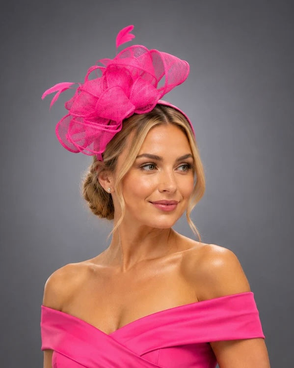 Hot Pink Fascinator - Kentucky Derby Hat