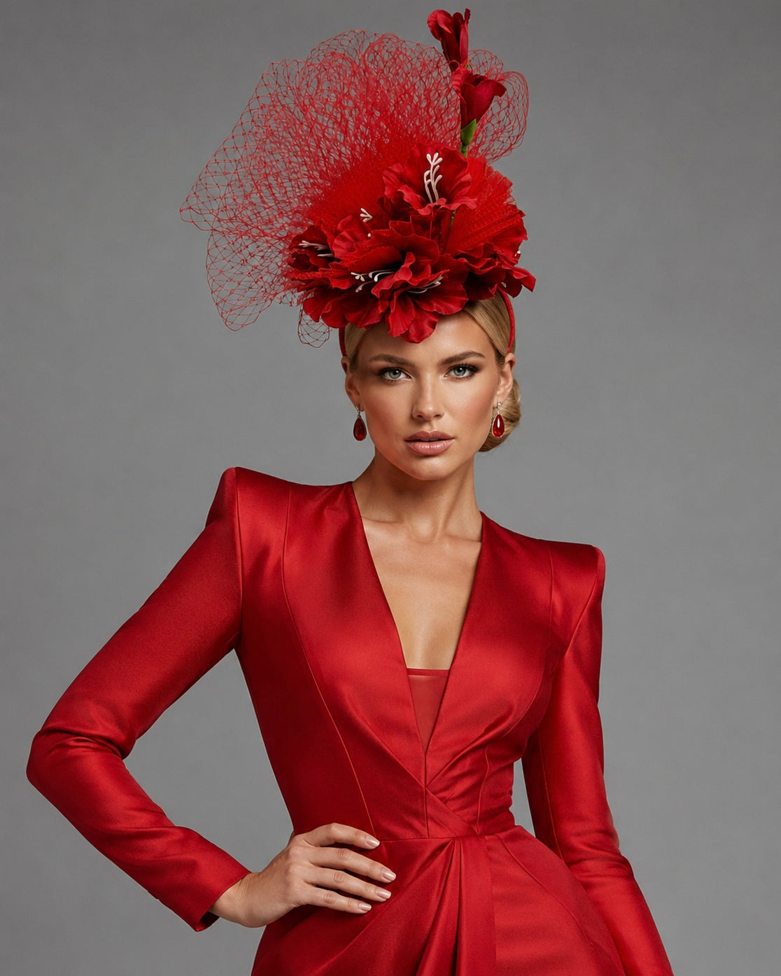 Carbuncle Fascinator - Kentucky Derby - Church Hat