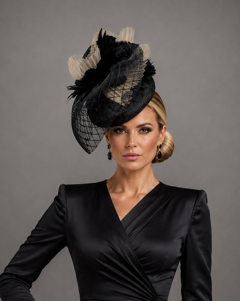 Consuelo Fascinator with Stretch-cord