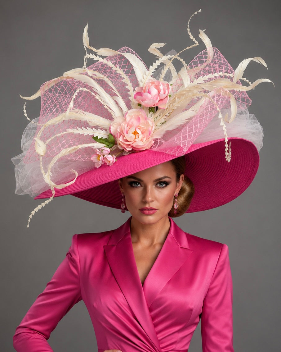 Whitney Pink - Church Derby - Kentucky Derby Hat