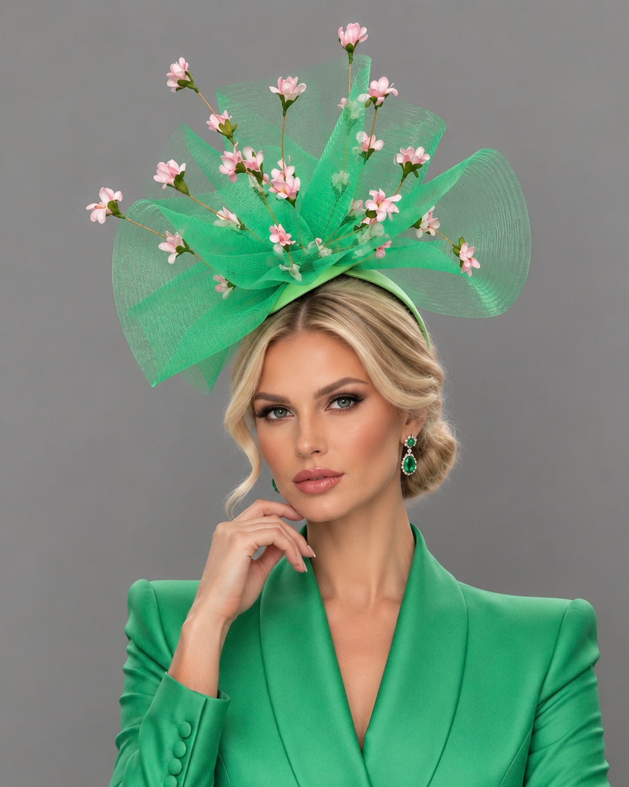Queenie - Kentucky Derby Fascinator on Headband