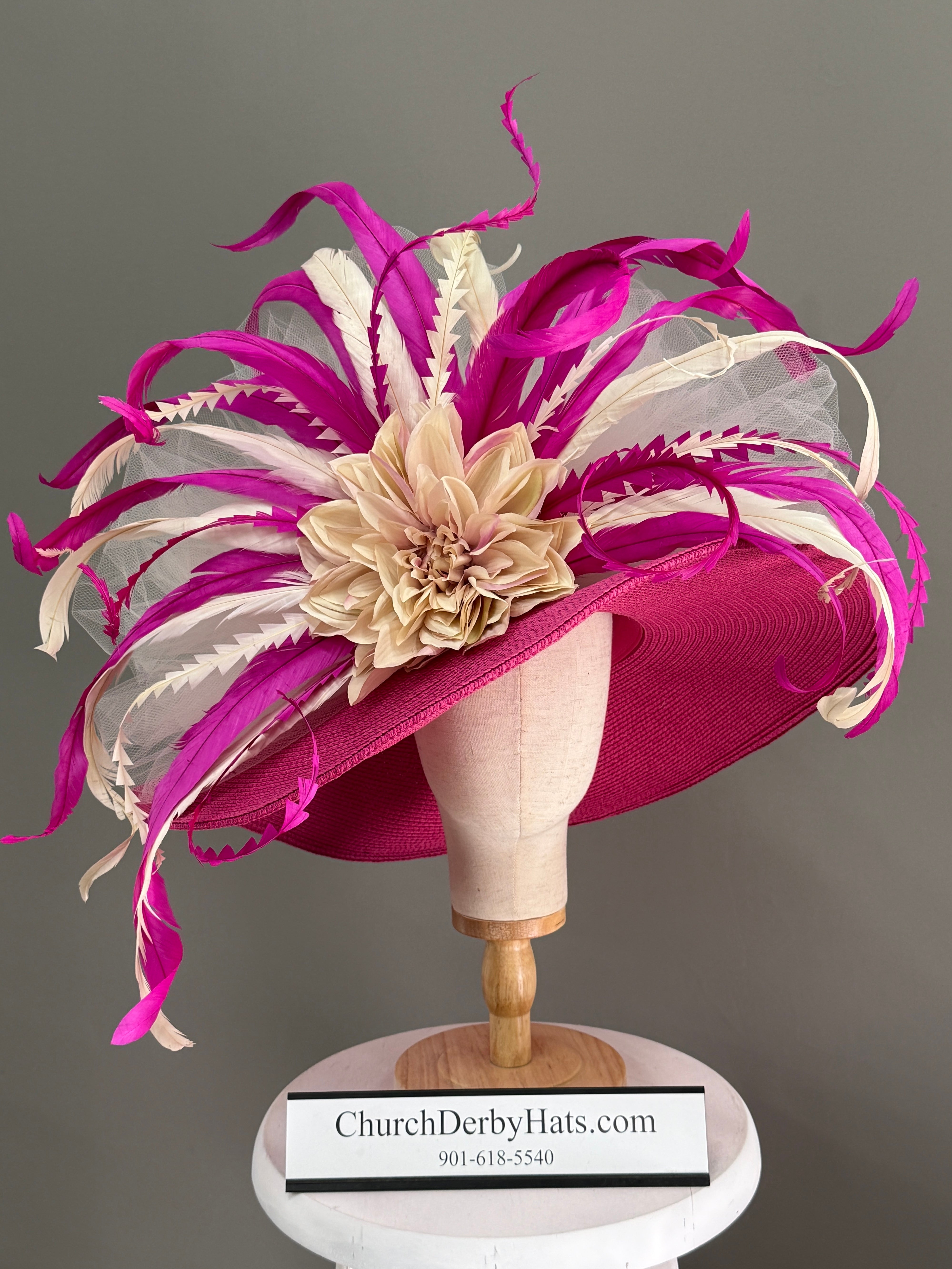 Jewel Pink - Kentucky Derby Hat