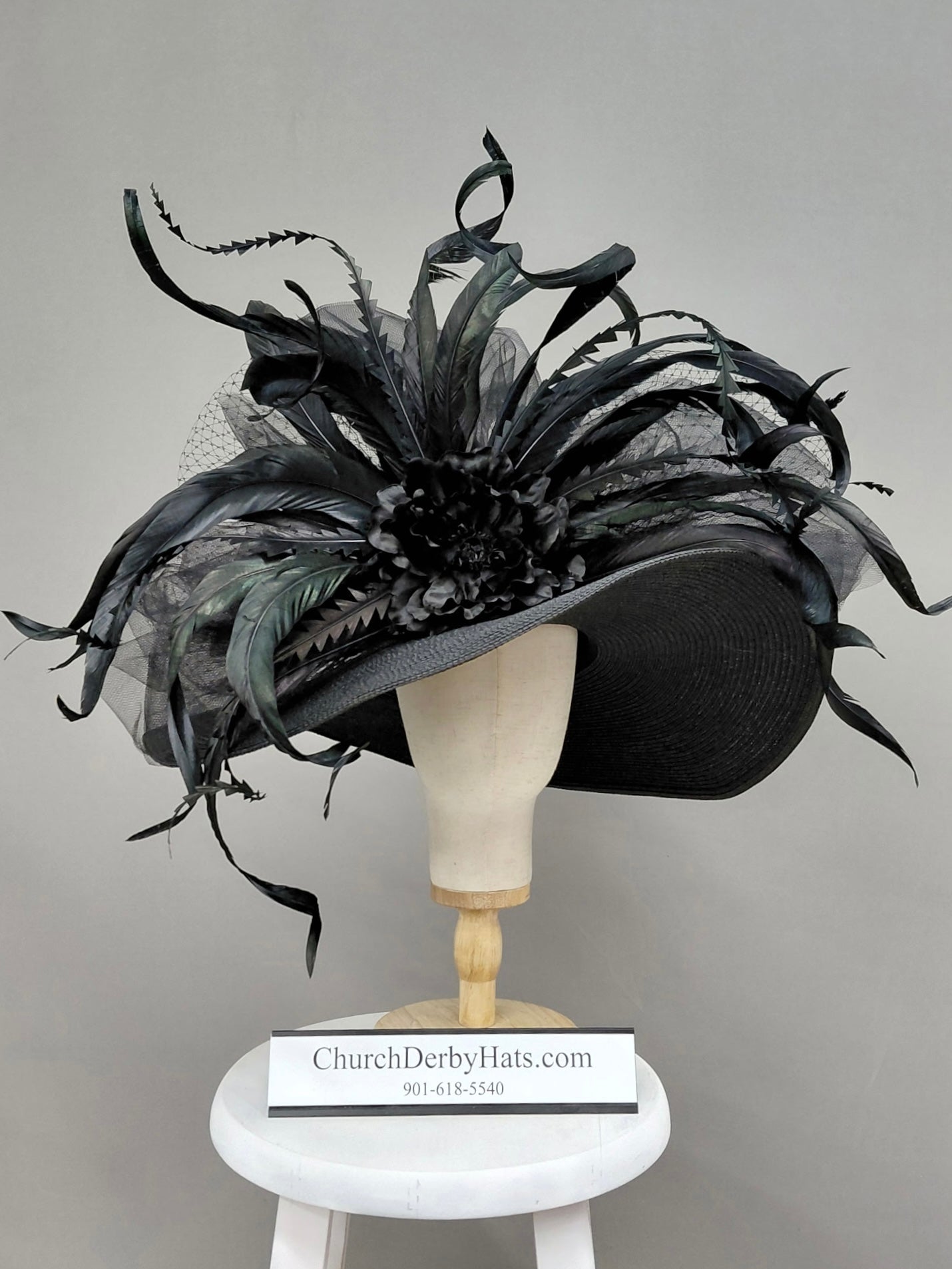 Black Widow - Church Derby Hat