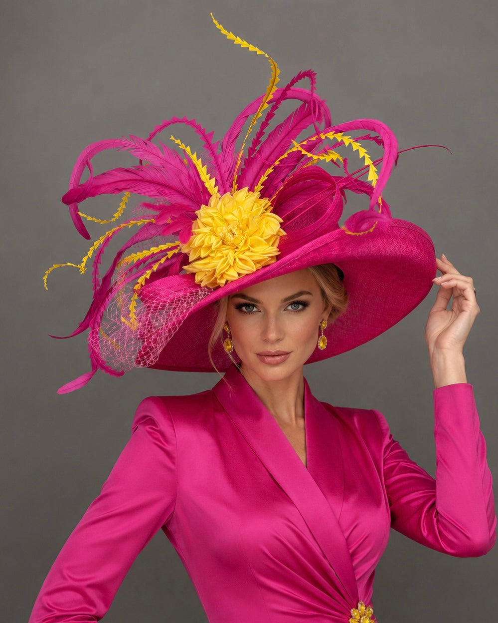 Sarah Hot Pink Yellow