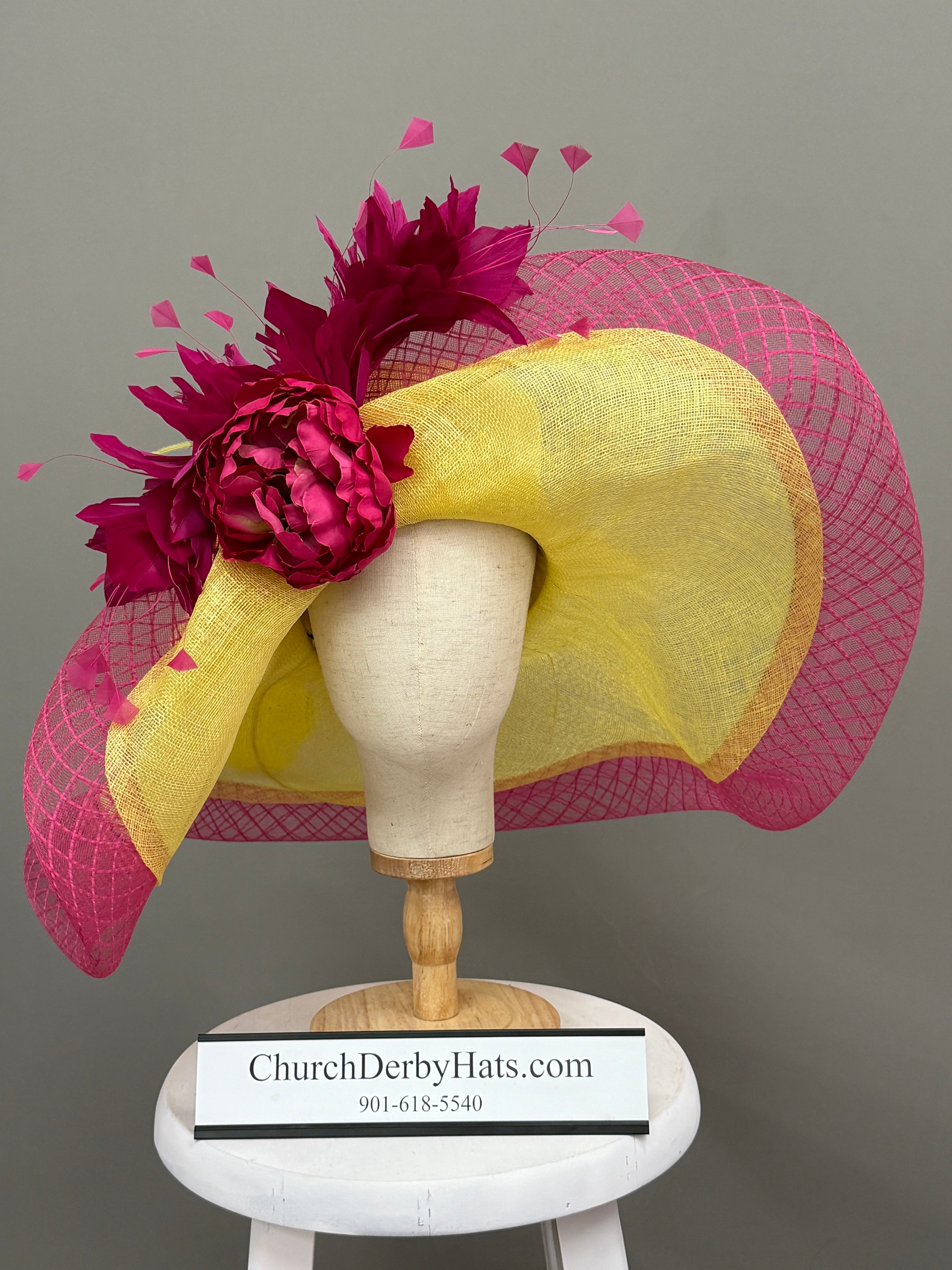 Rebecca - Sinamay Kentucky Derby Hat