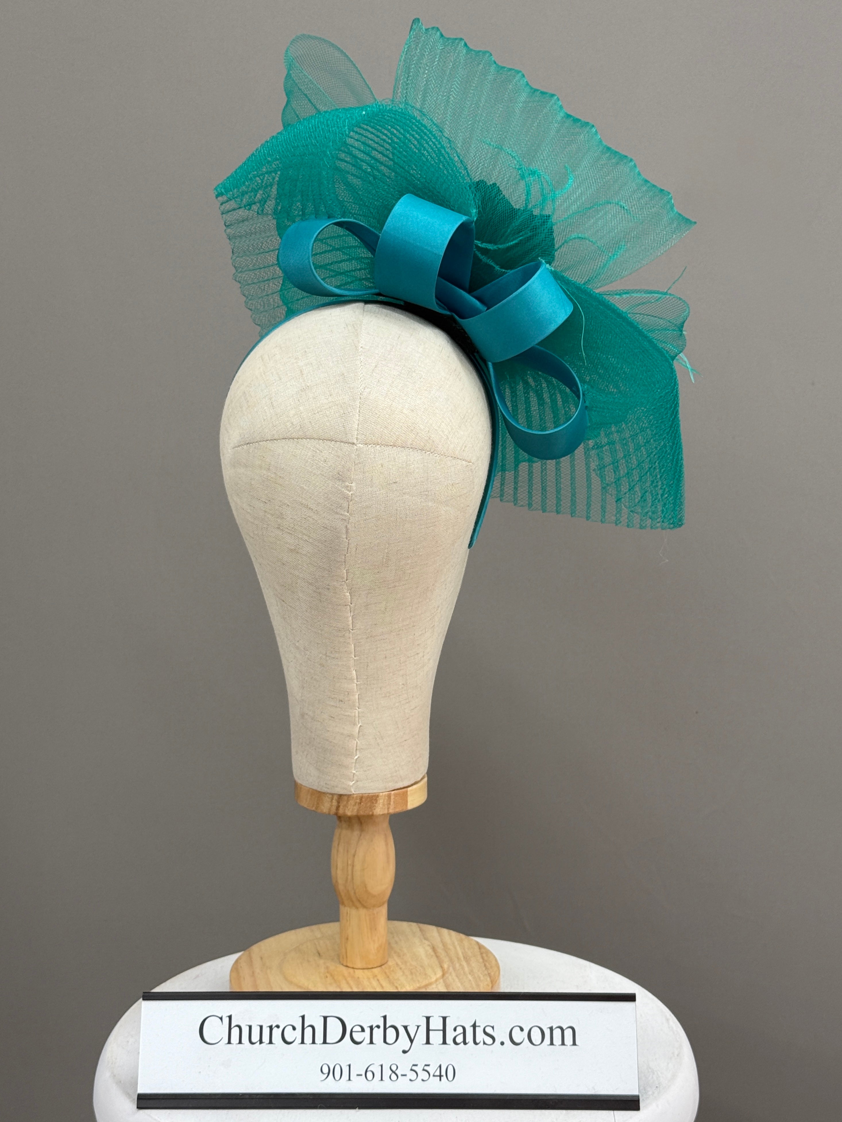 Robbin’s Egg Blue Fascinator - Kentucky Derby Hat