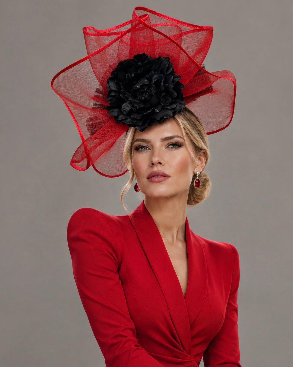 Jerra - Kentucky Derby Hat Fascinator on Headband
