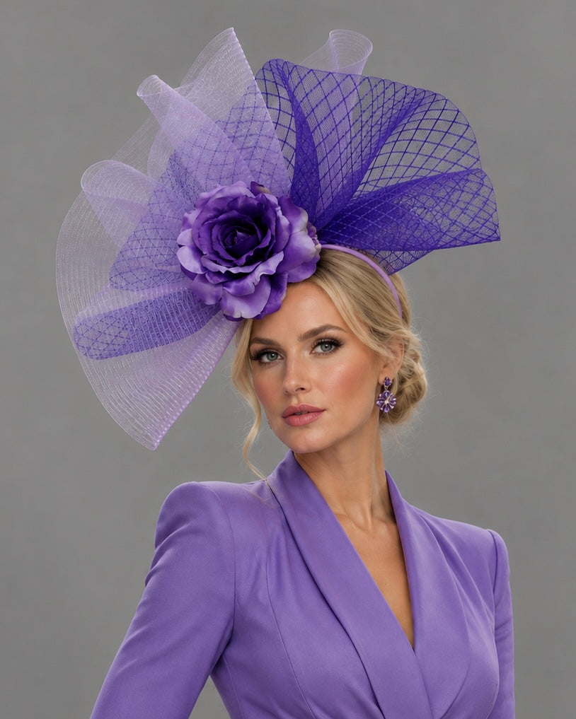 Royal - Kentucky Derby Fascinator on Headband