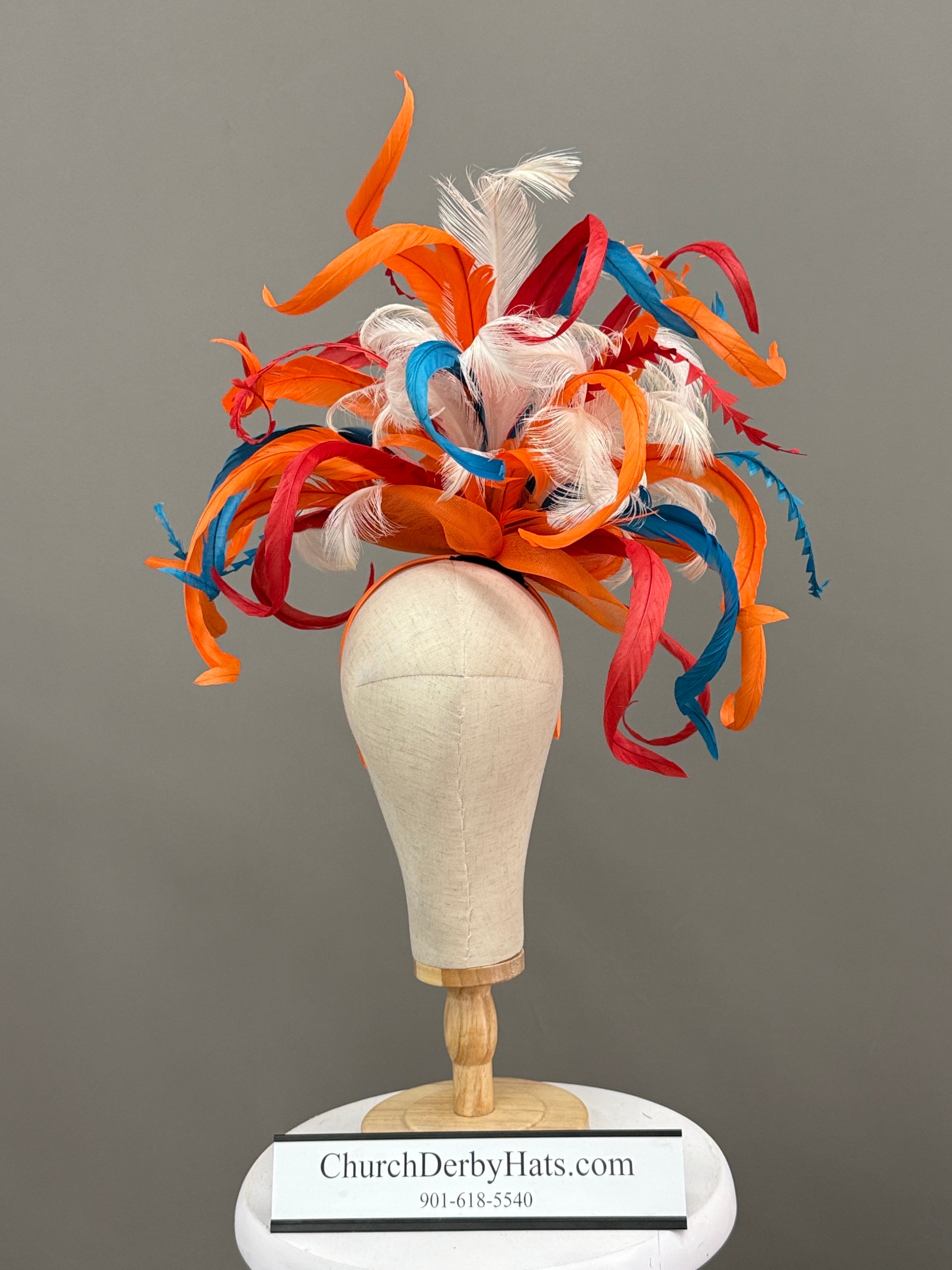 Patricia Orange - Kentucky Derby Hat