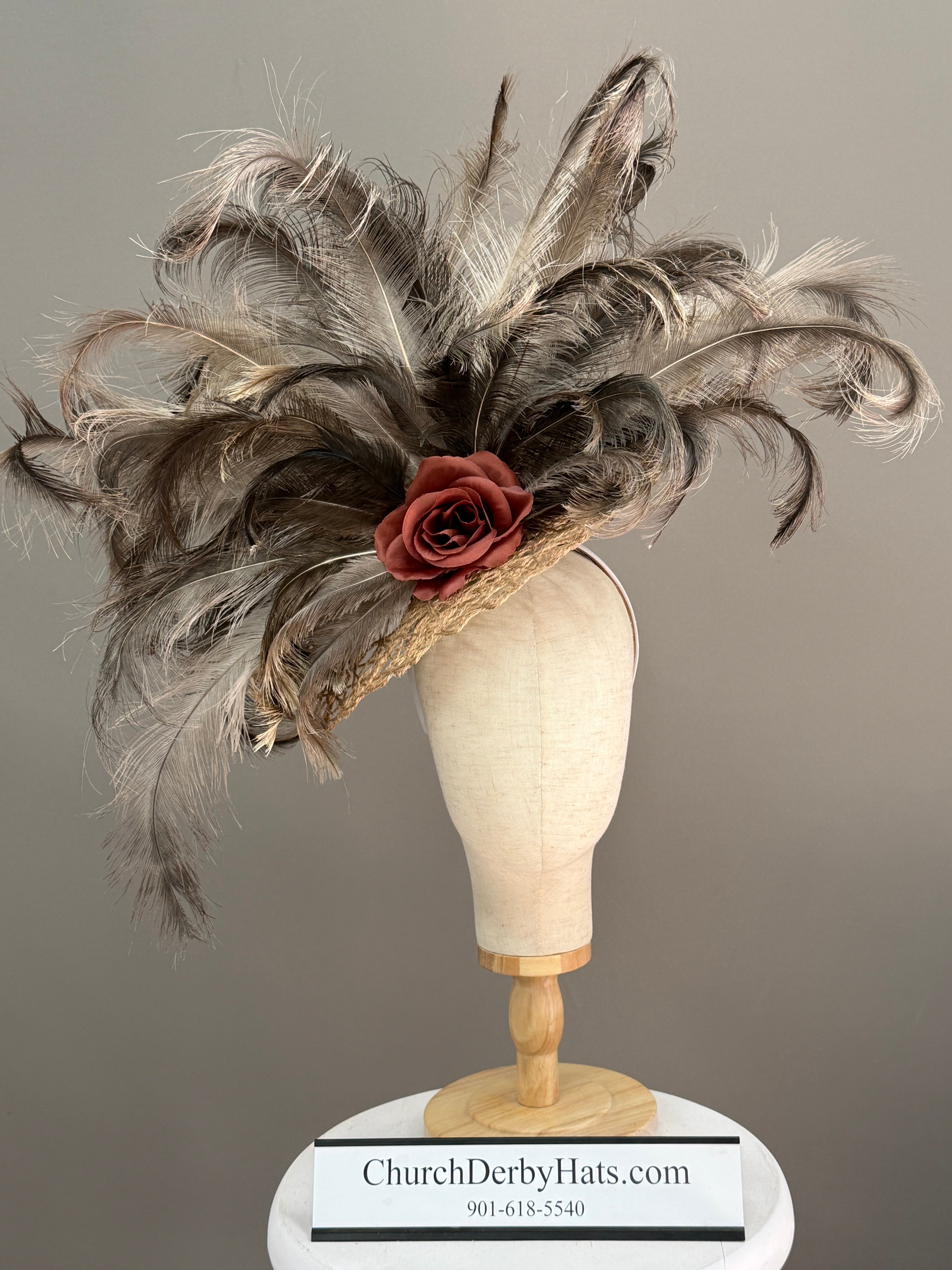 Amber Fascinator - Kentucky Derby Hat