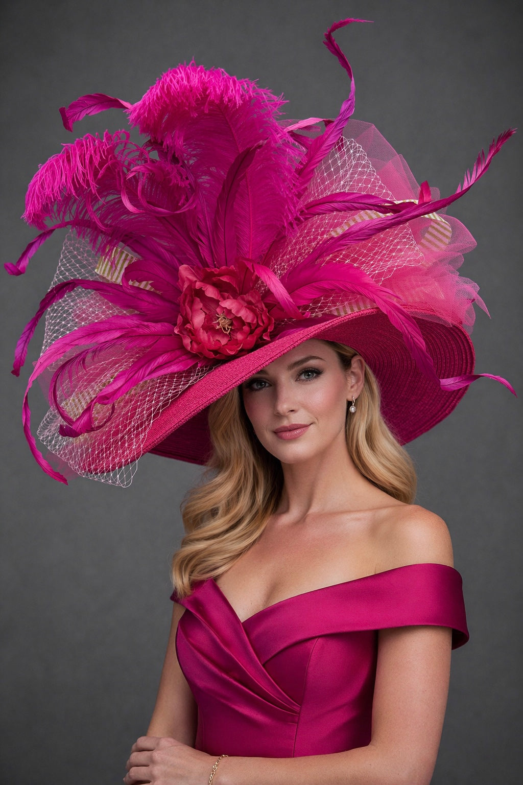 Angelina Pink Gold - Kentucky Derby Hat