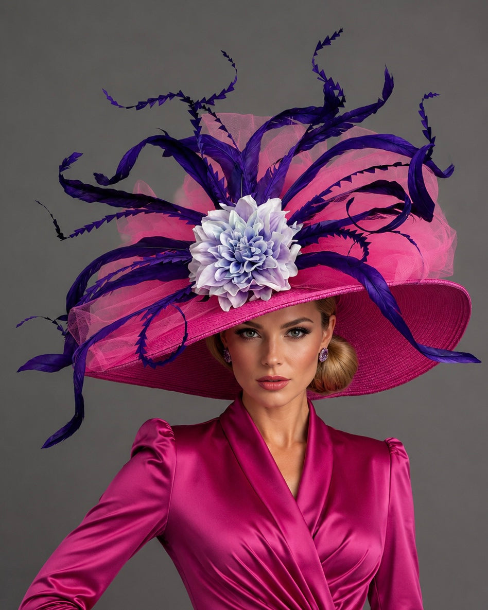 Monti Pink Purple - Kentucky Derby Hat