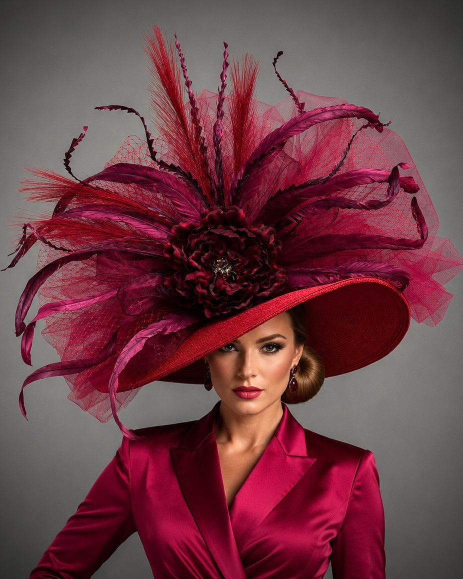 Rouge - Church Hat - Kentucky Derby Hat