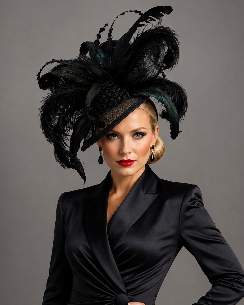 Black Widow Fascinator