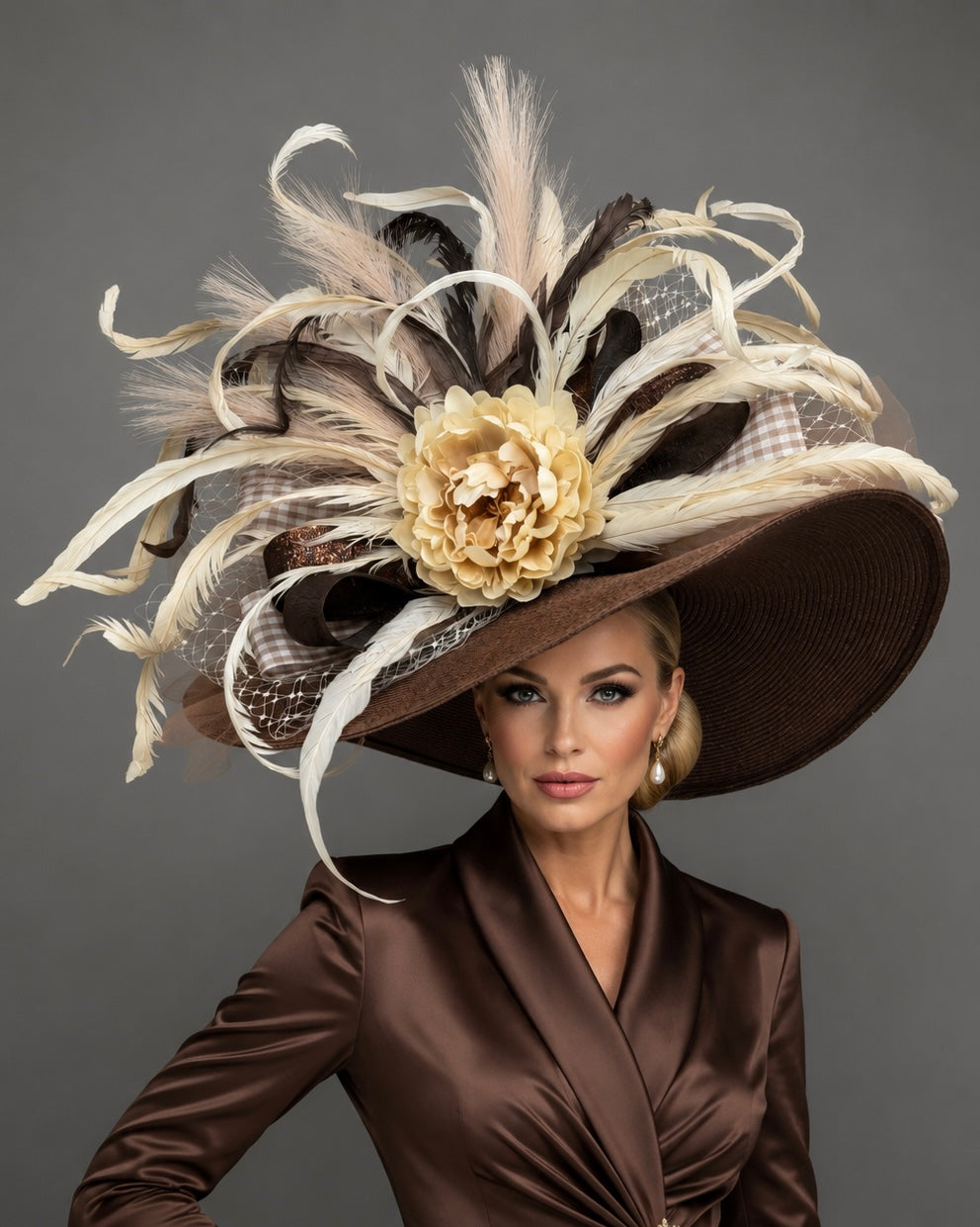 Bernadette Brown - Kentucky Derby Hat - Church Hat