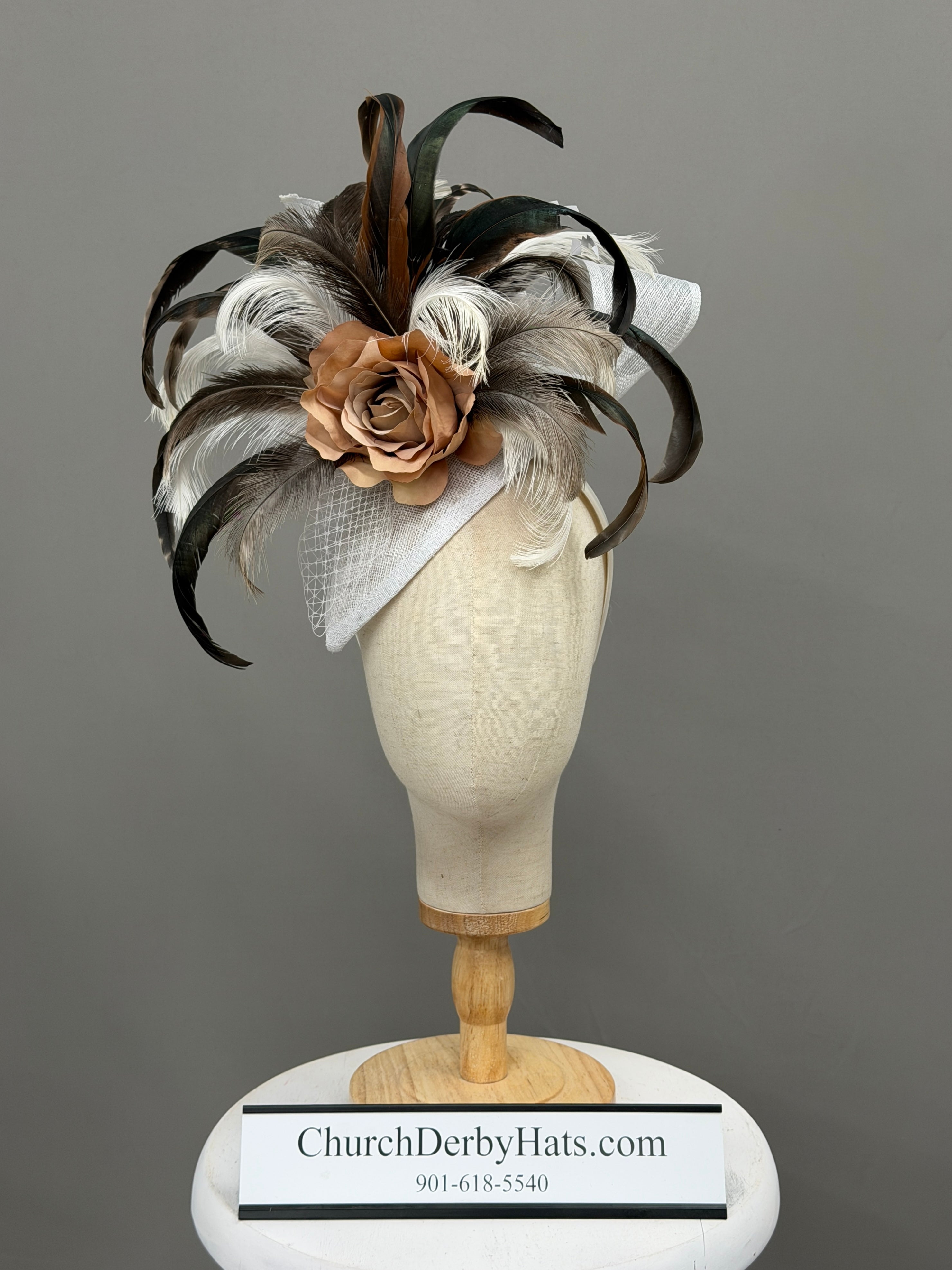 Copper Fascinator - Church Derby Hat