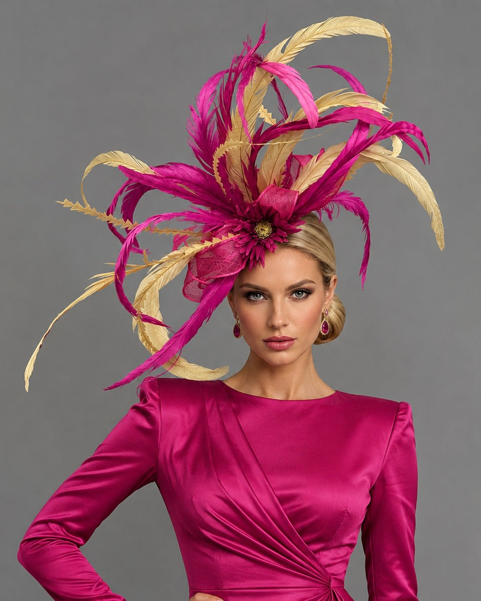 Pink Gold Fascinator by Vance