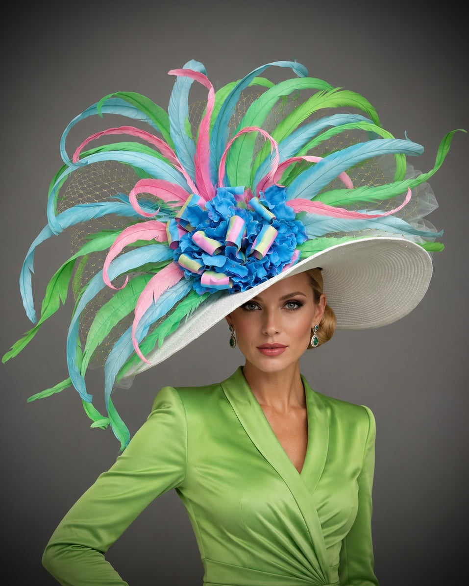 Color Wheel - Kentucky Derby Hat - Church Derby Hat
