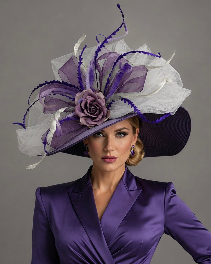 Plum Pretty - Church Hat - Kentucky Derby Hat