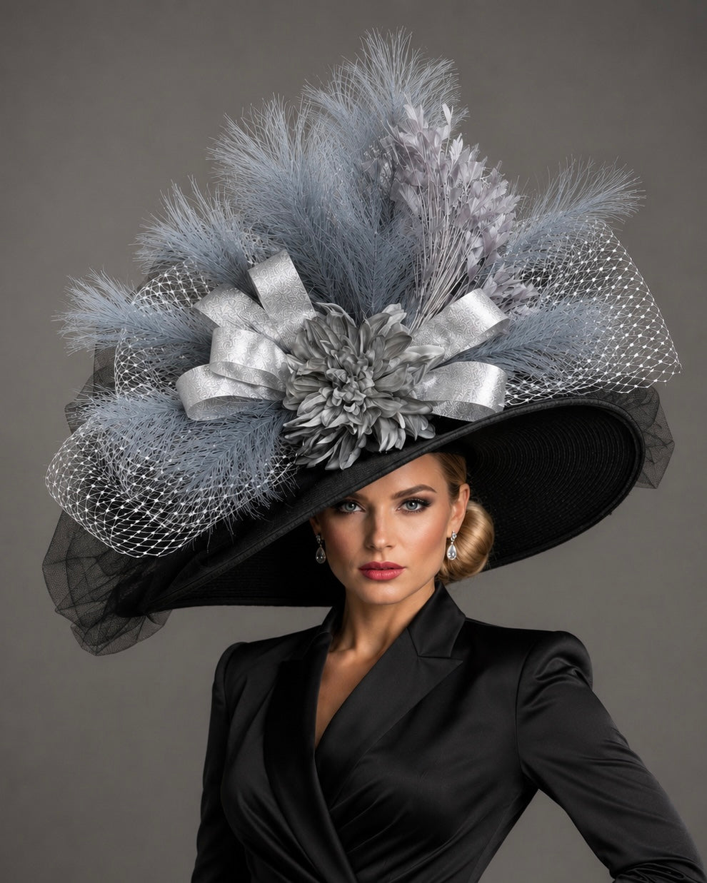 Pewter - Couture Dress Hat