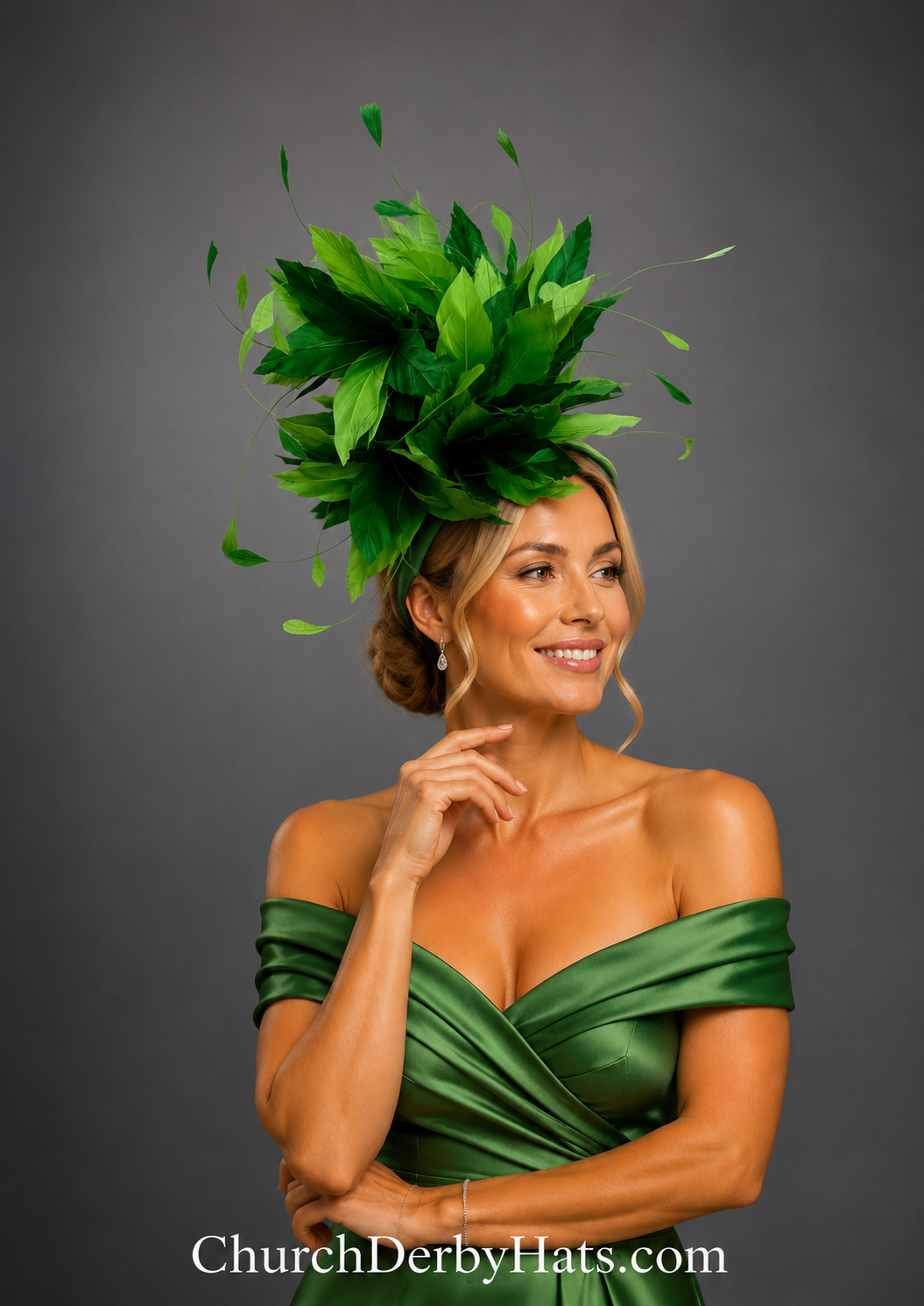 Carolina Green Fascinator - Kentucky Derby Hat