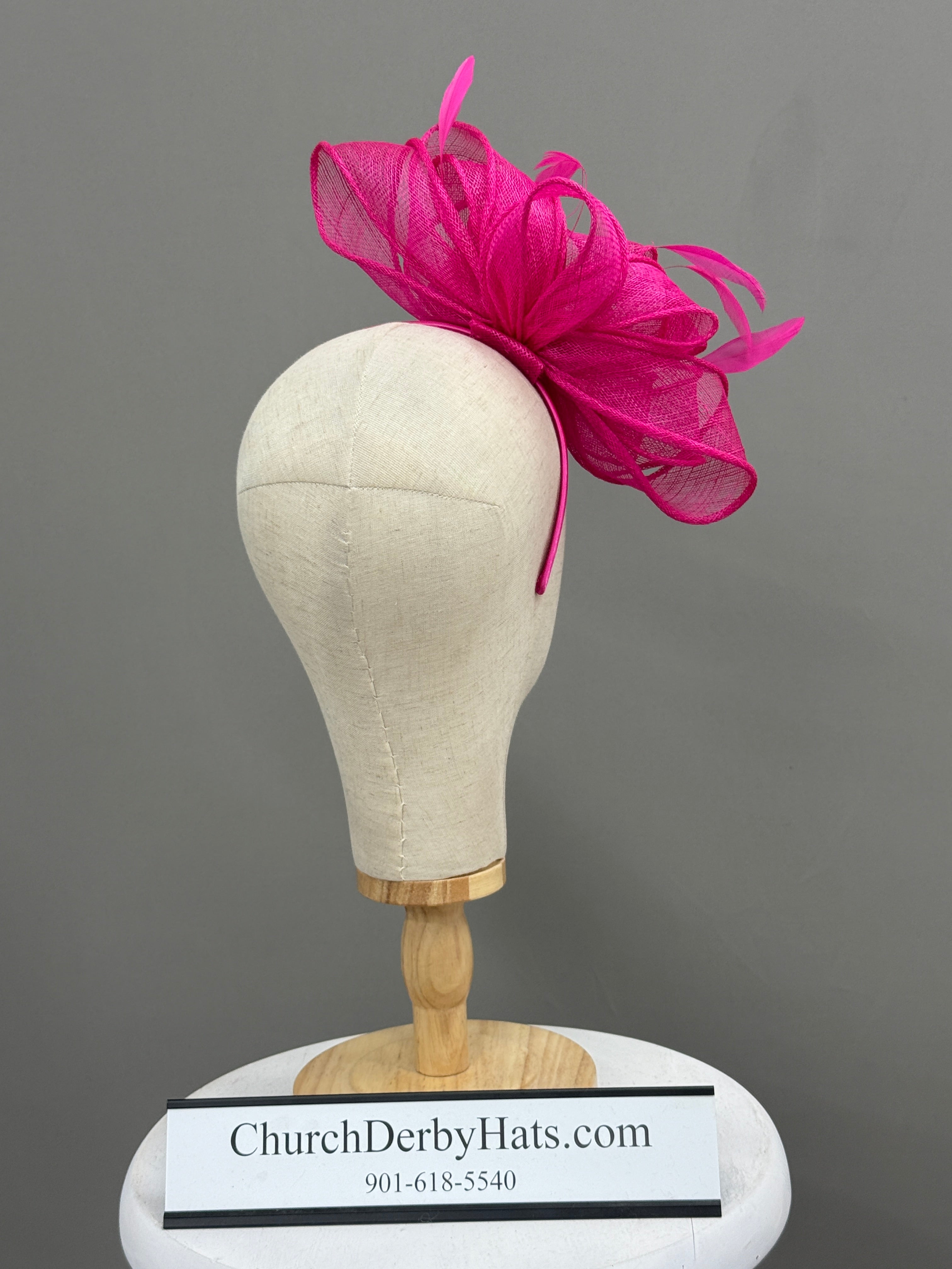 Hot Pink Fascinator - Kentucky Derby Hat