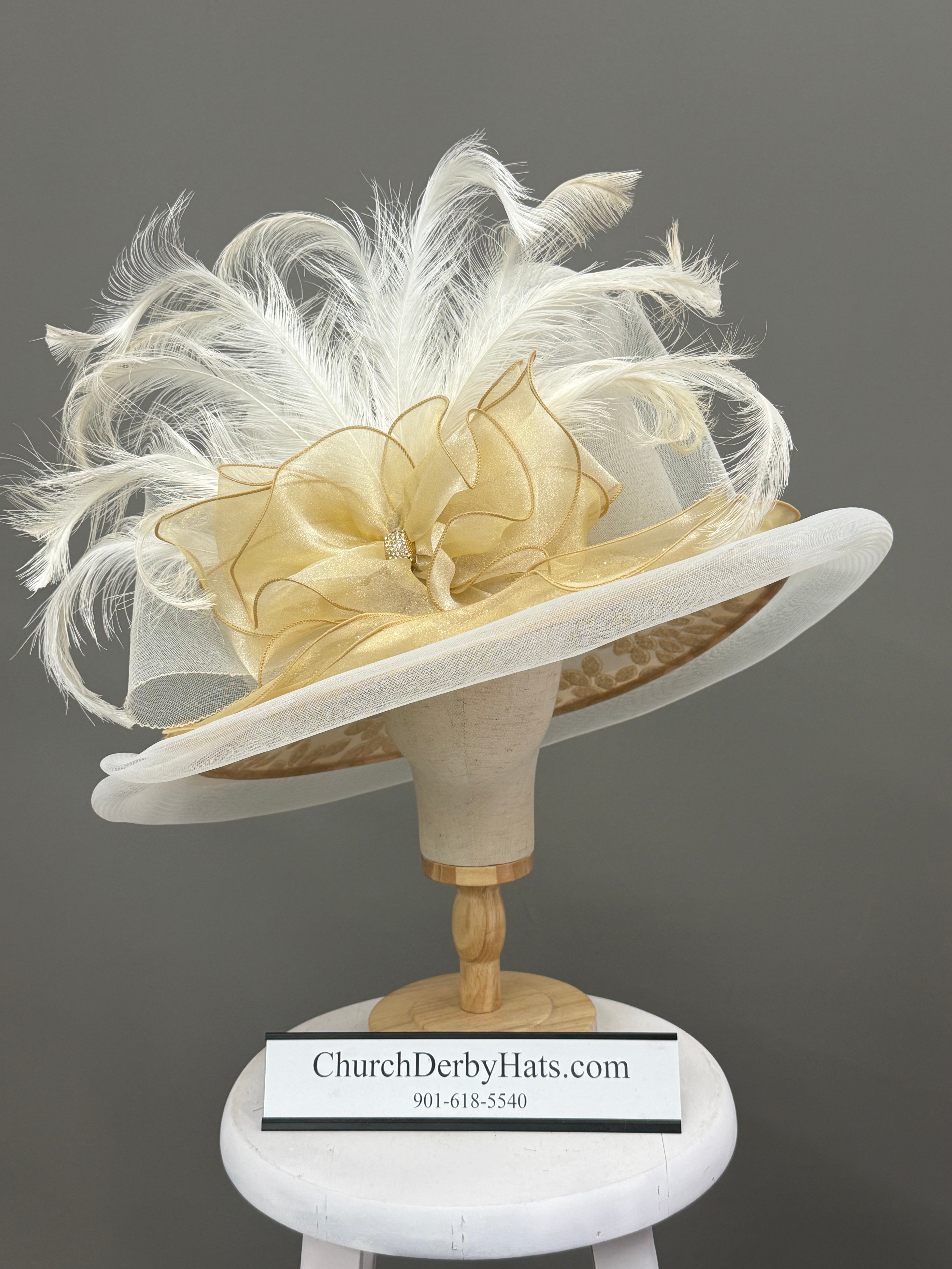 Champagne Gold - Kentucky Derby Hat