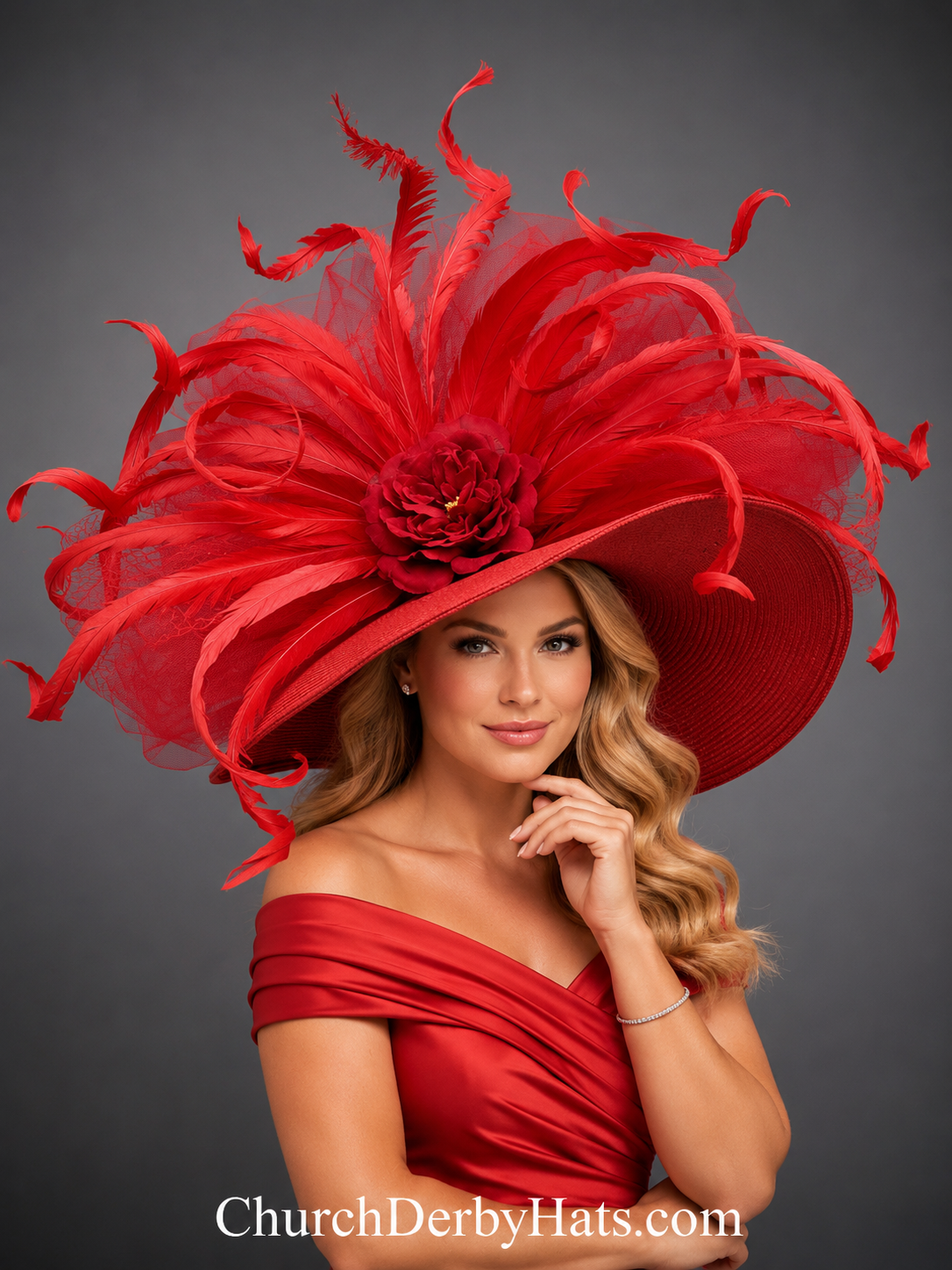 Lady in Red - Kentucky Derby Hat