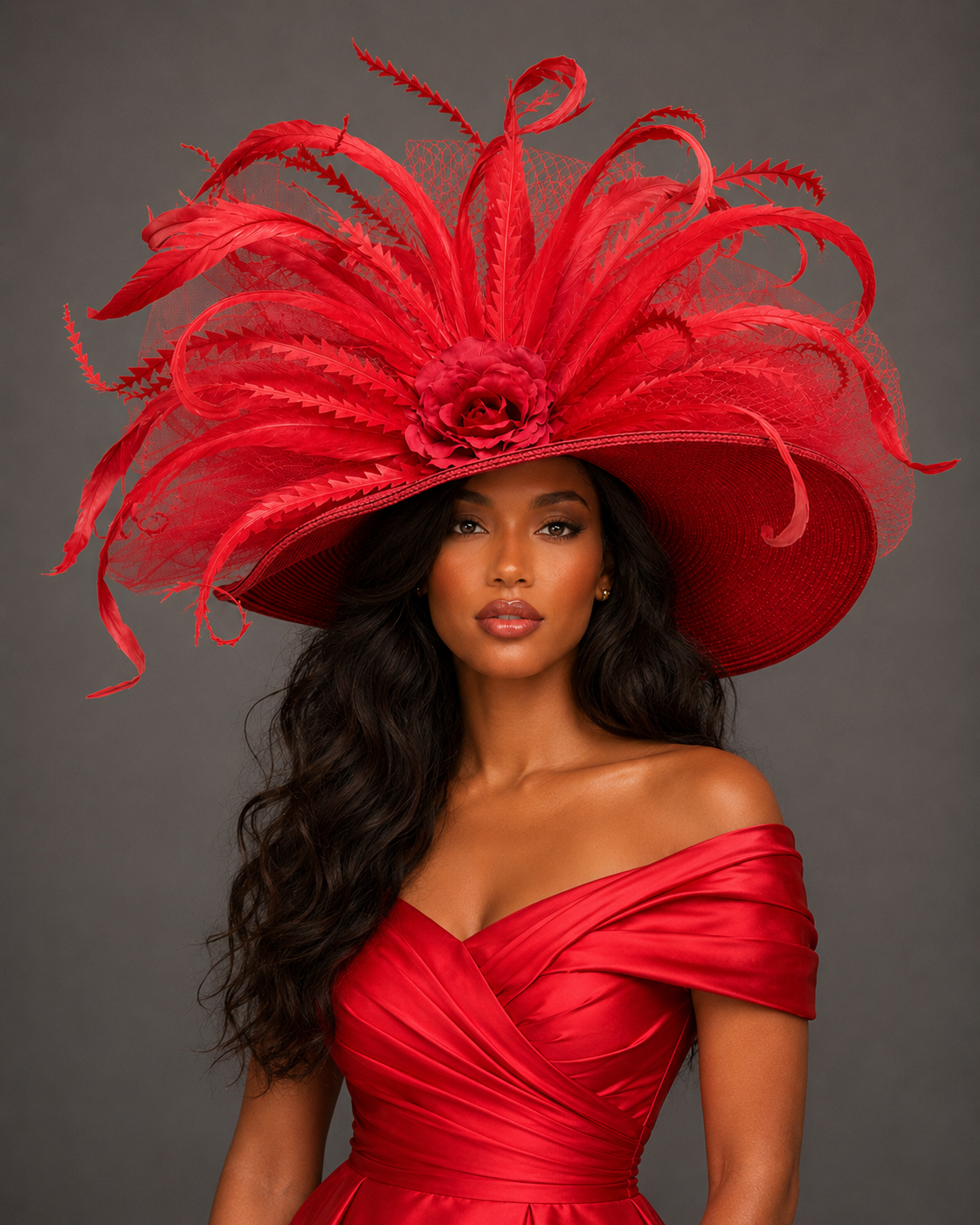 Lady in Red - Church Derby Hat