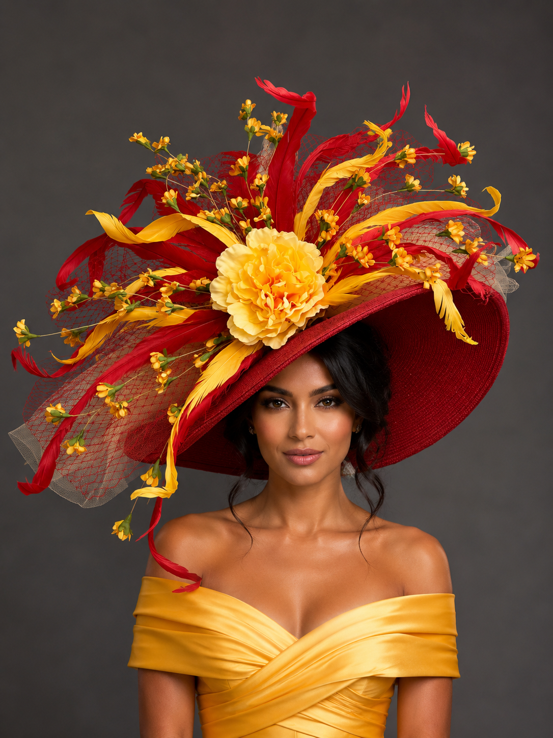Rebecca Res Yellow - Kentucky Derby Hat