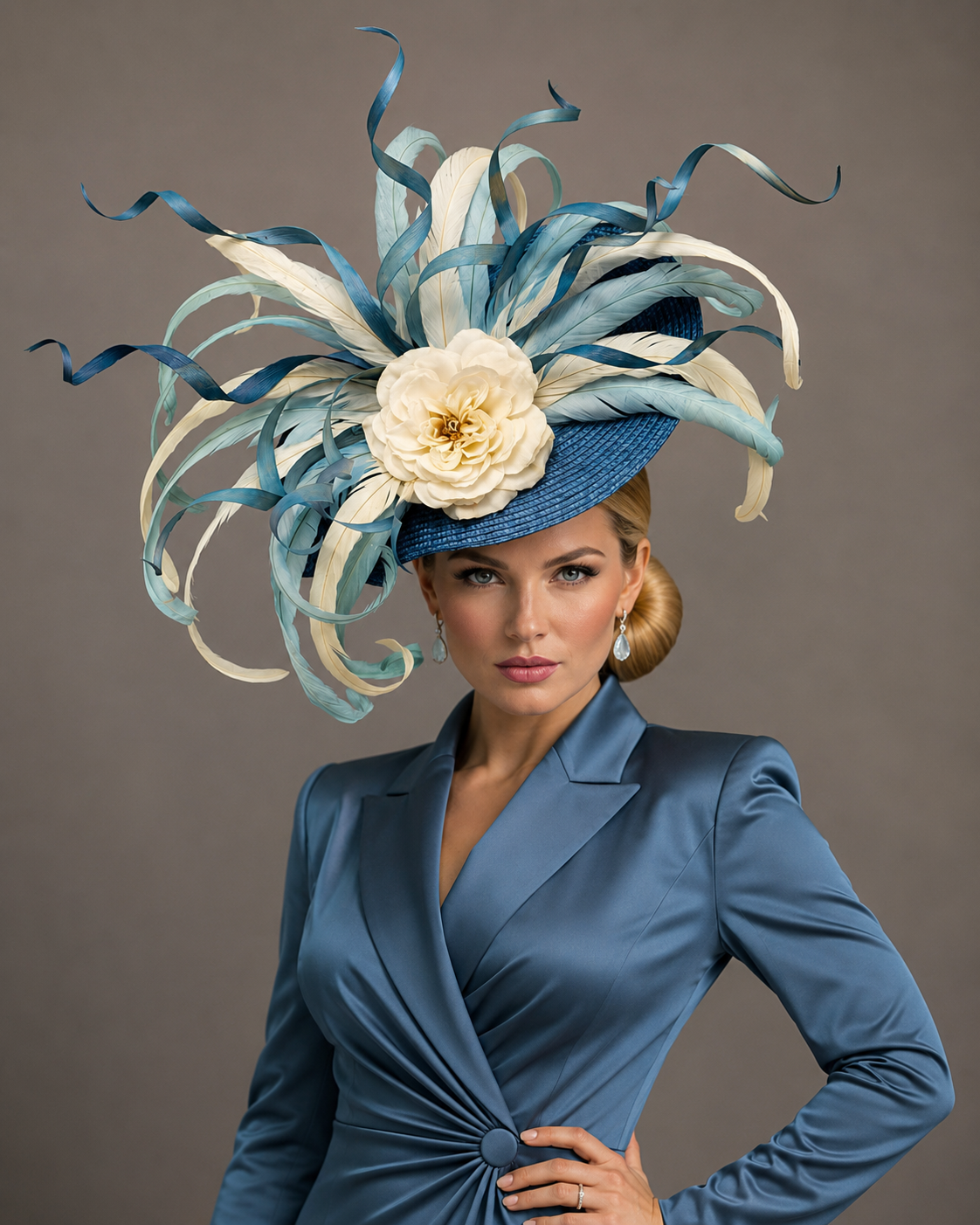 Jewel Tone Fascinator - Church Derby Hat