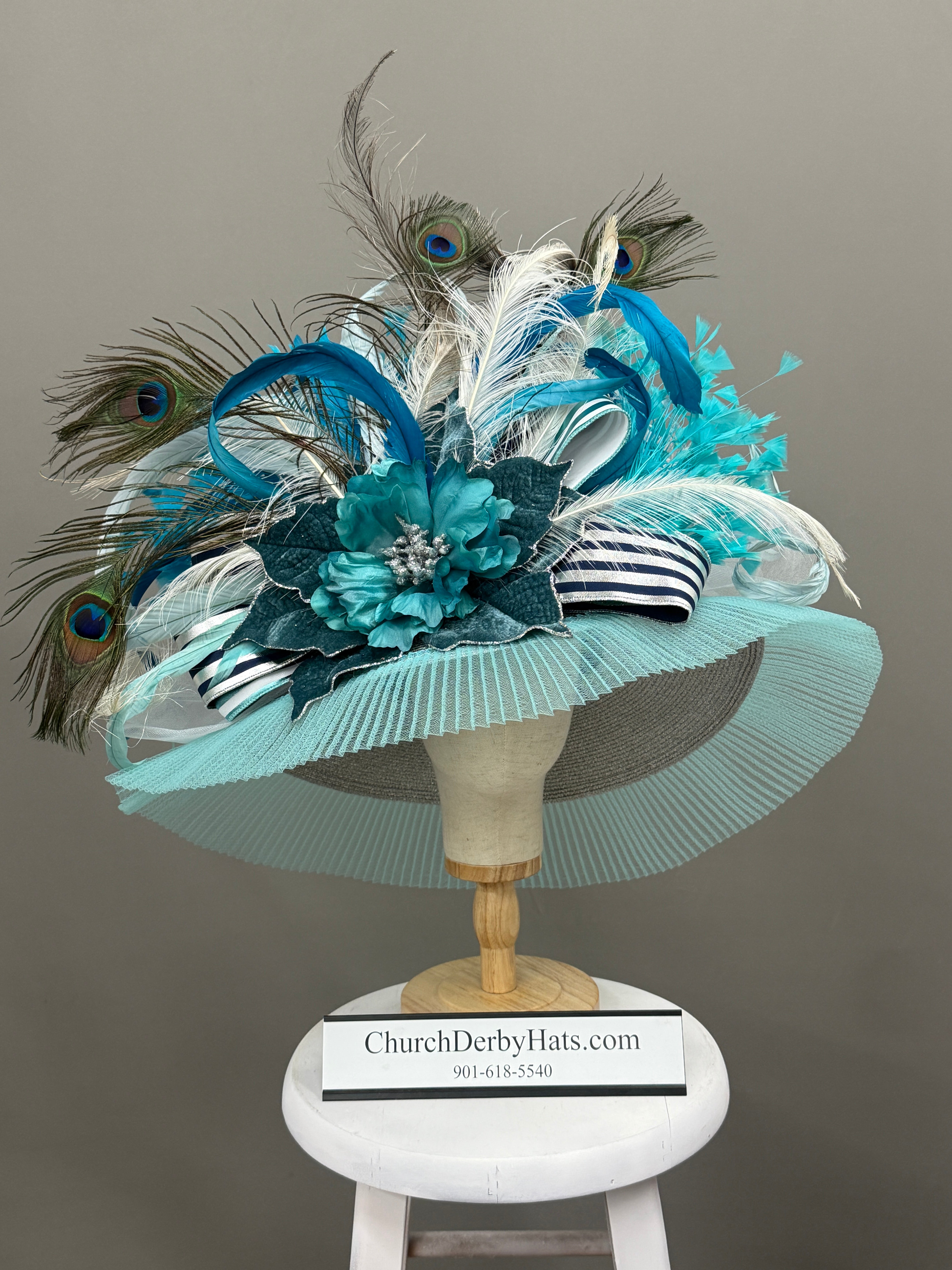 Blue Ice by Vance - Kentucky Derby Hat