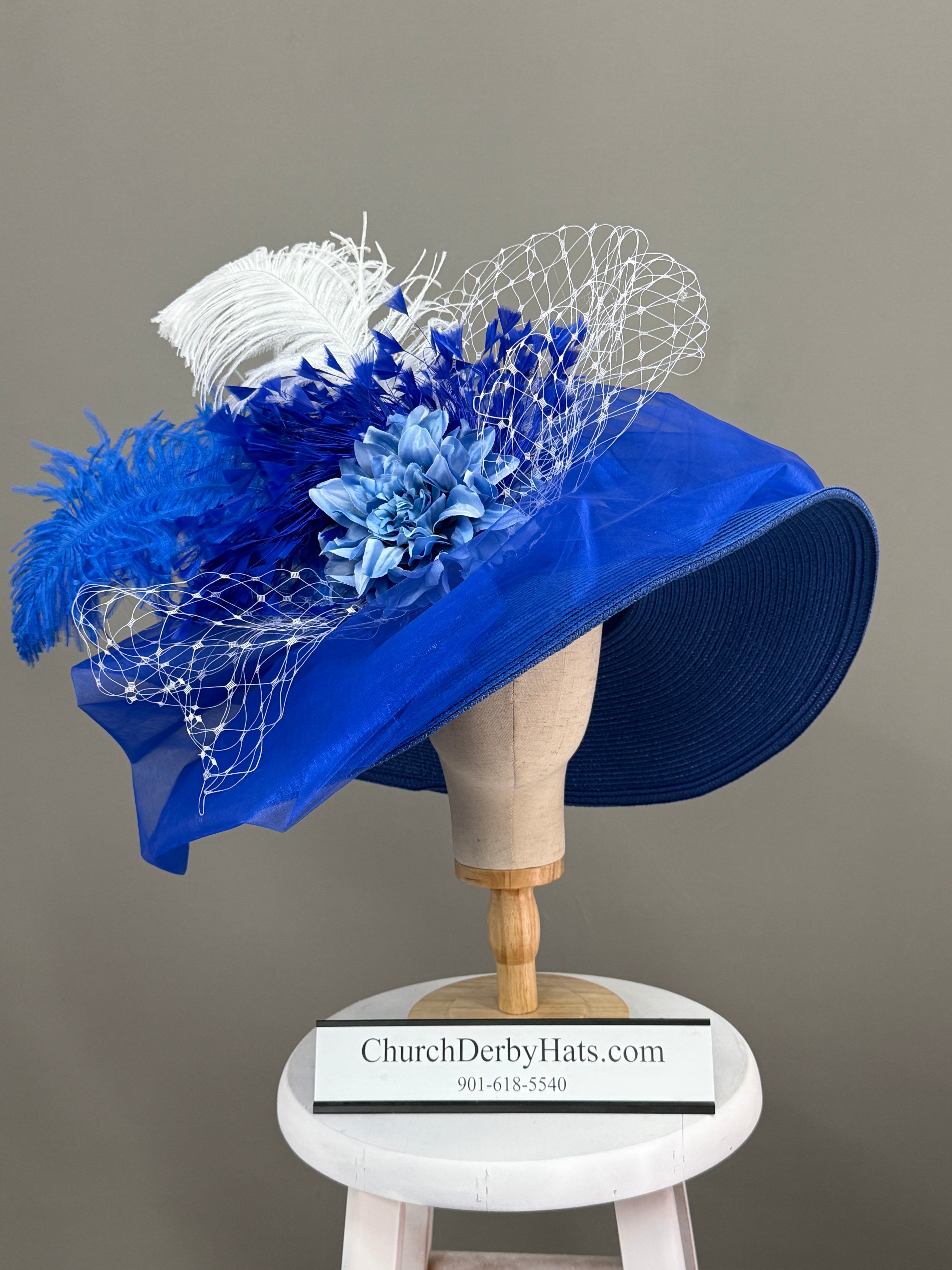 Bethenny Blue - Kentucky Derby Hat