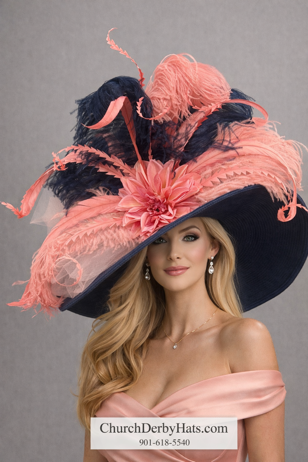 Coral Reef - Kentucky Derby Hat