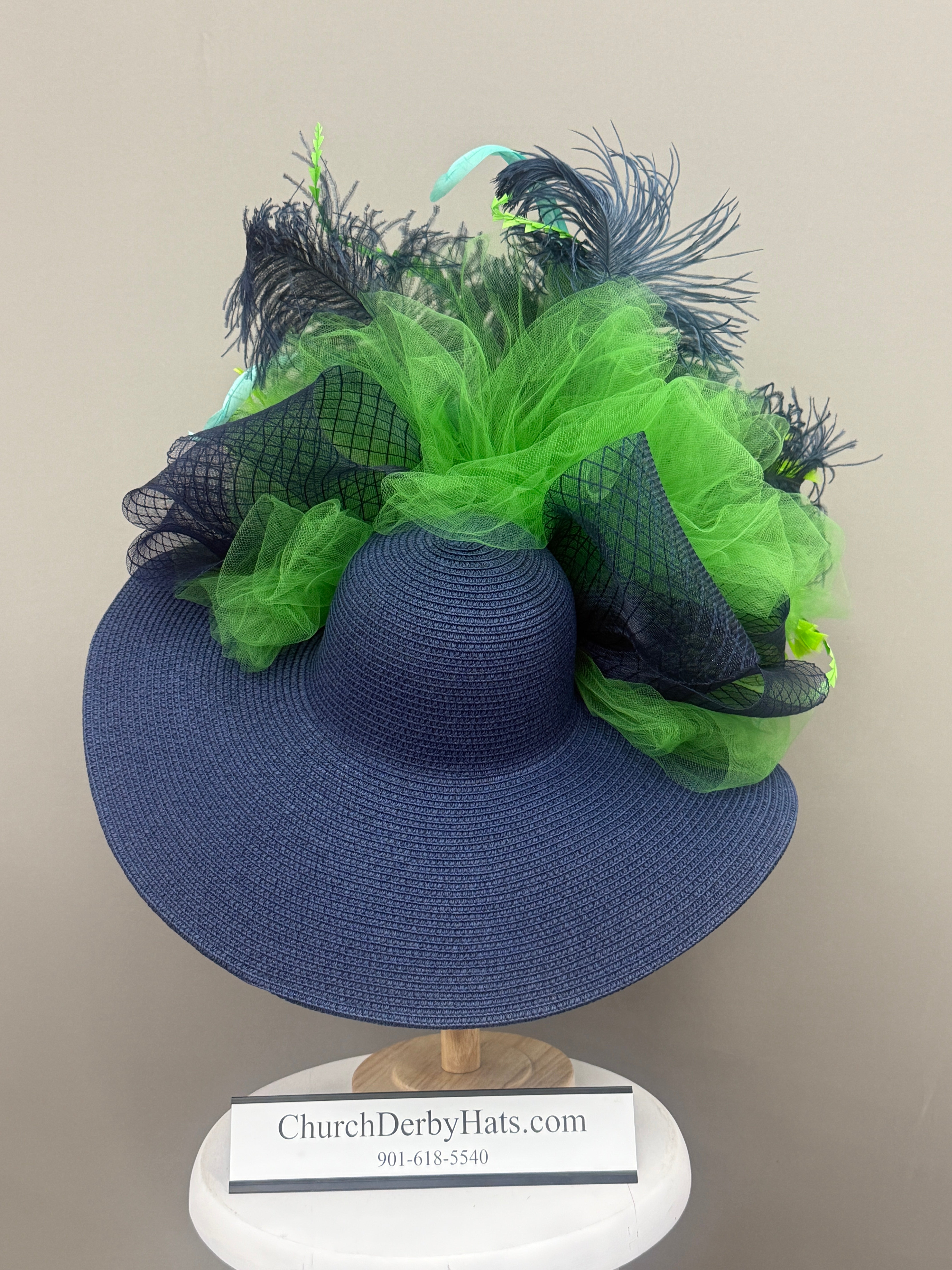 Aqua - Kentucky Derby Hat