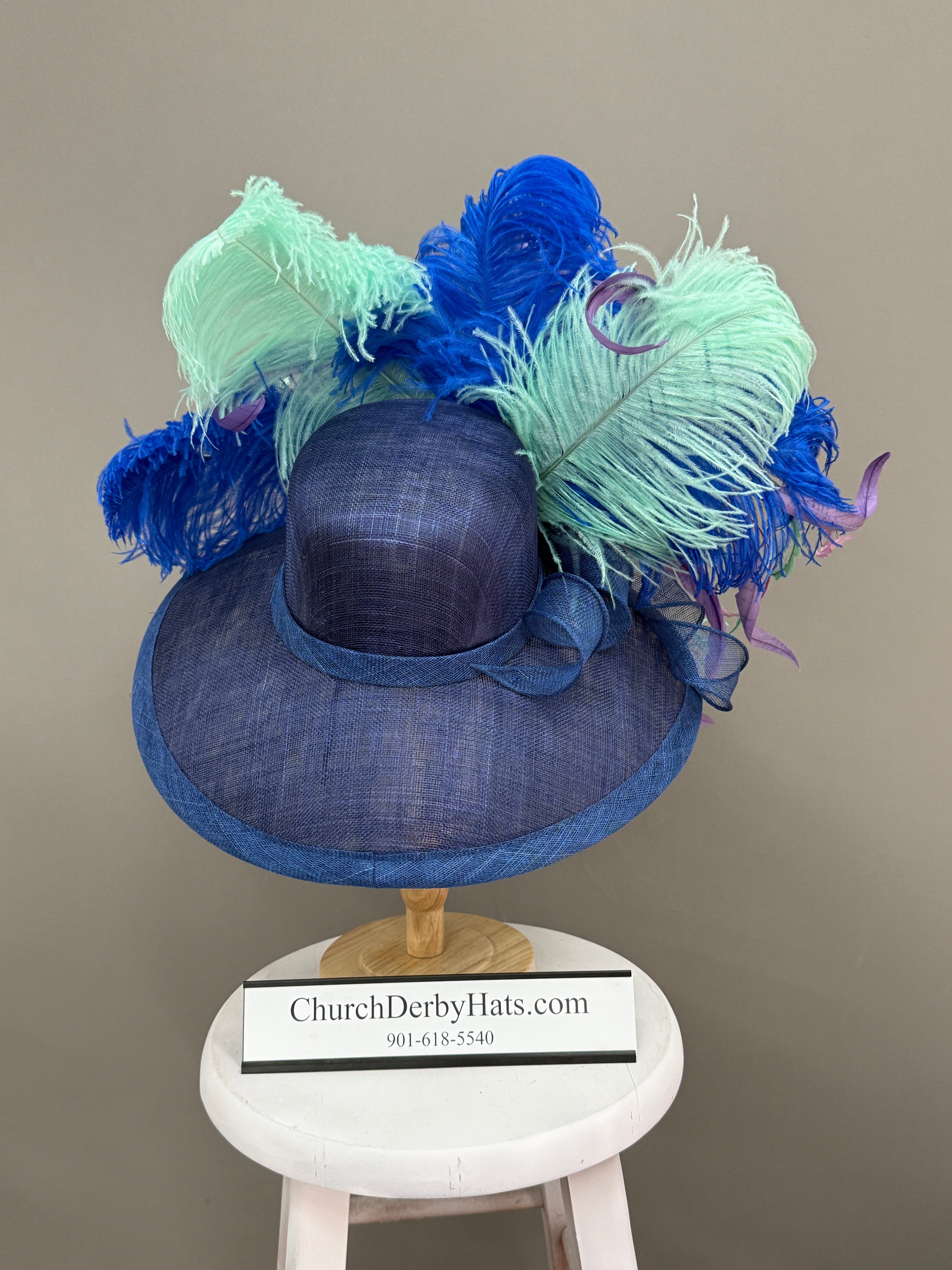 Royal Blue Ascot - Kentucky Derby Hat