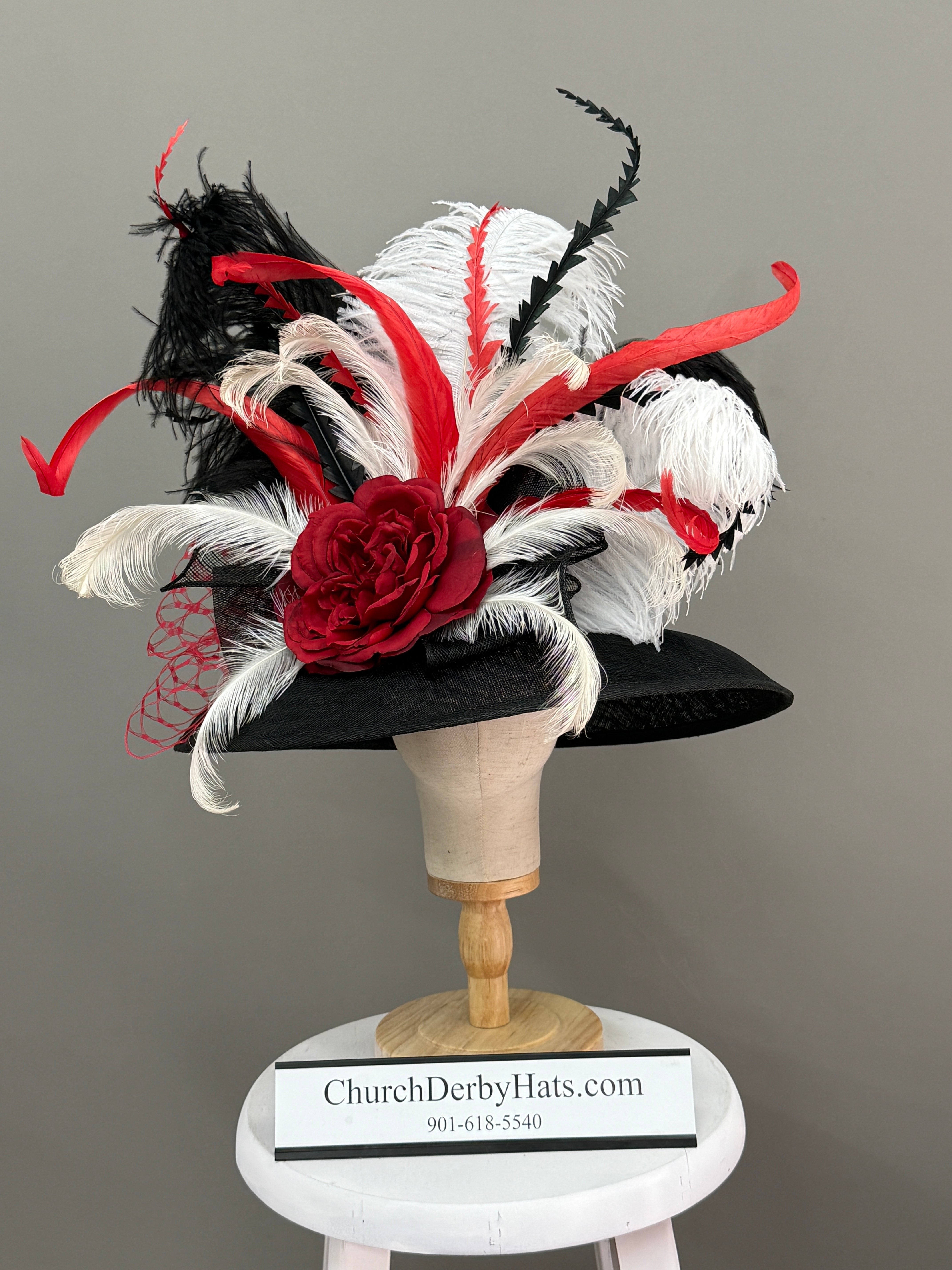 Classic Derby Red Rose - Kentucky Derby Hat