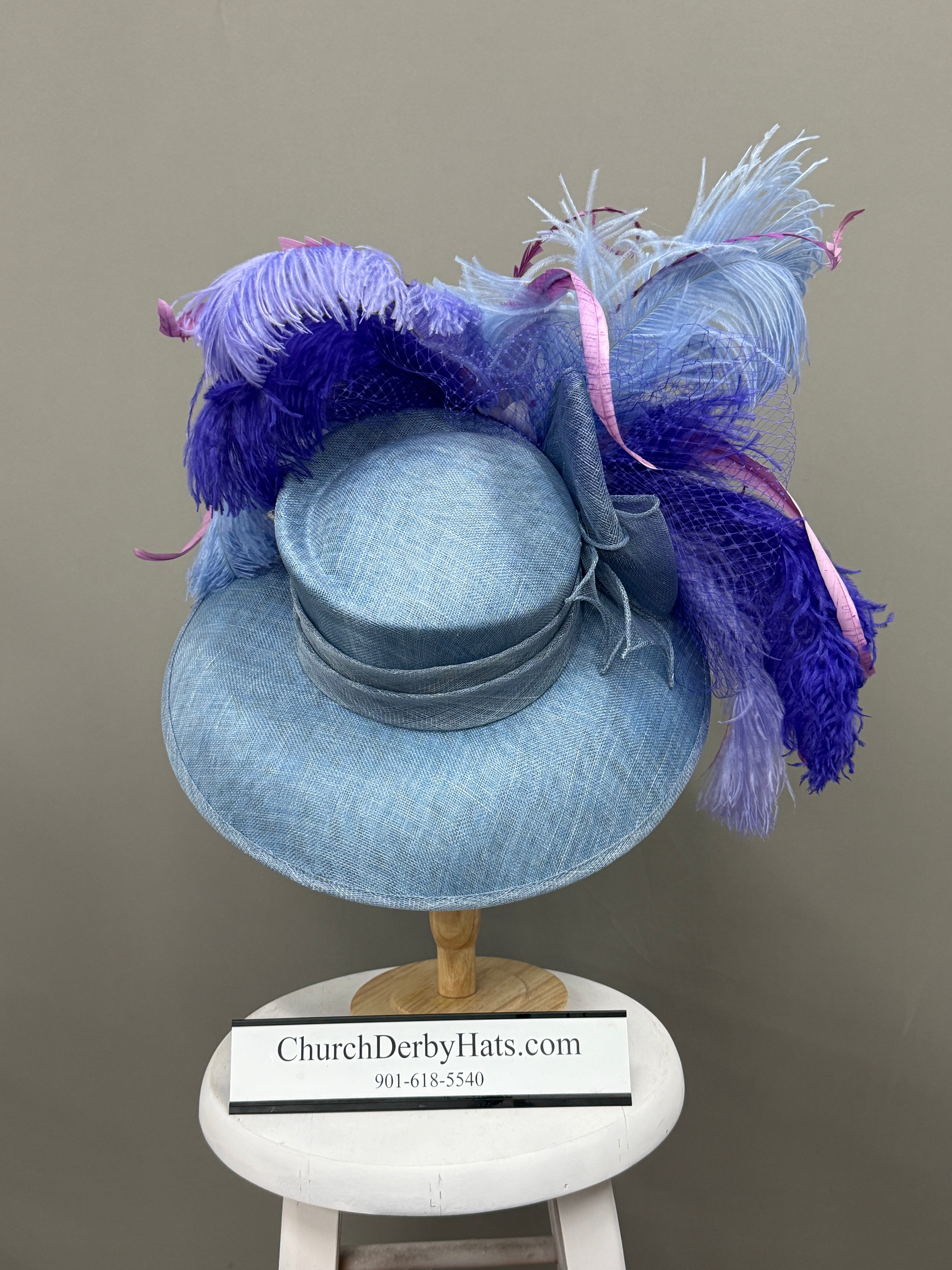 Malissa Blue Purple - Kentucky Derby Hat