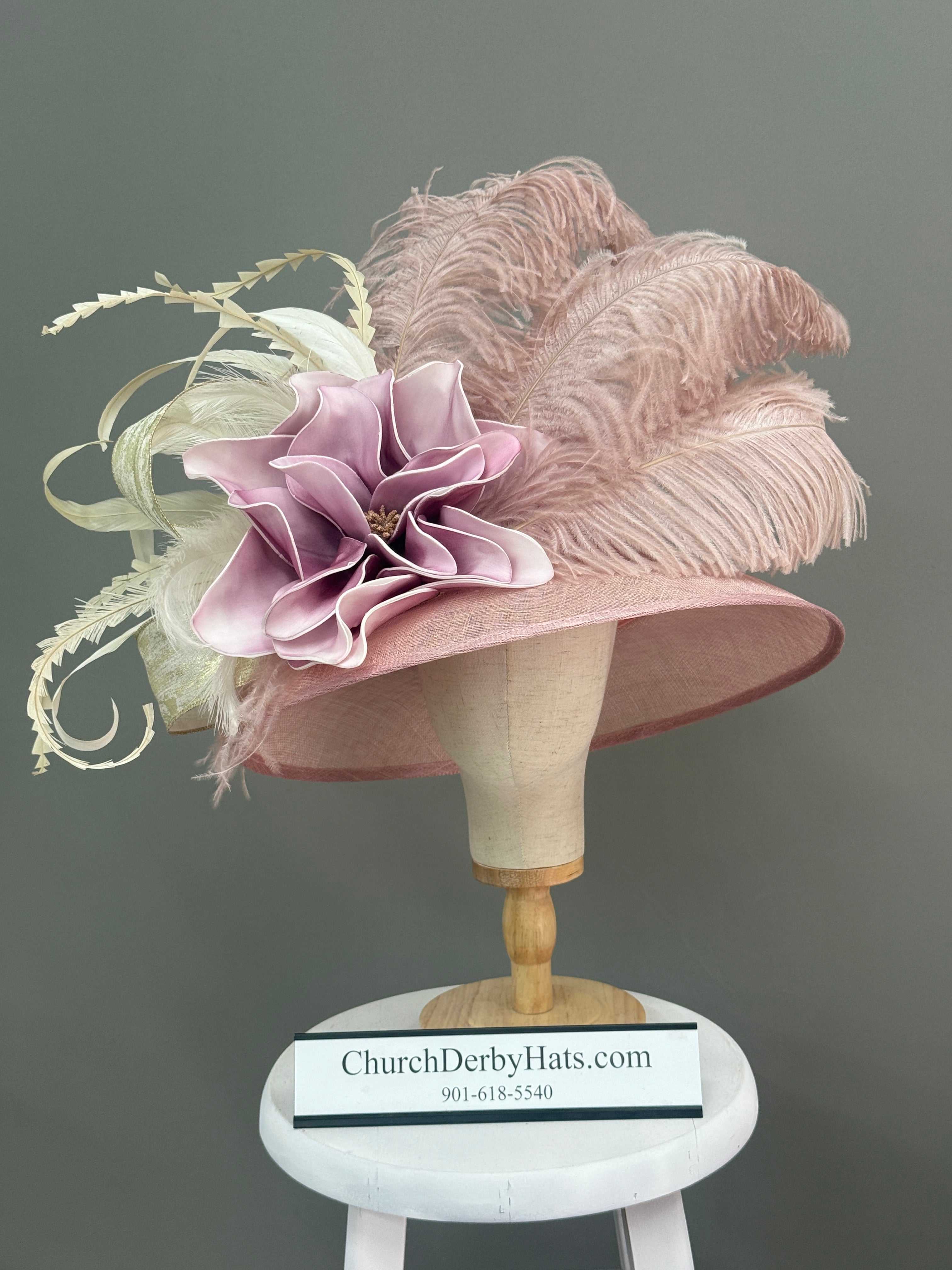 Pristine Blush - Kentucky Derby Hat