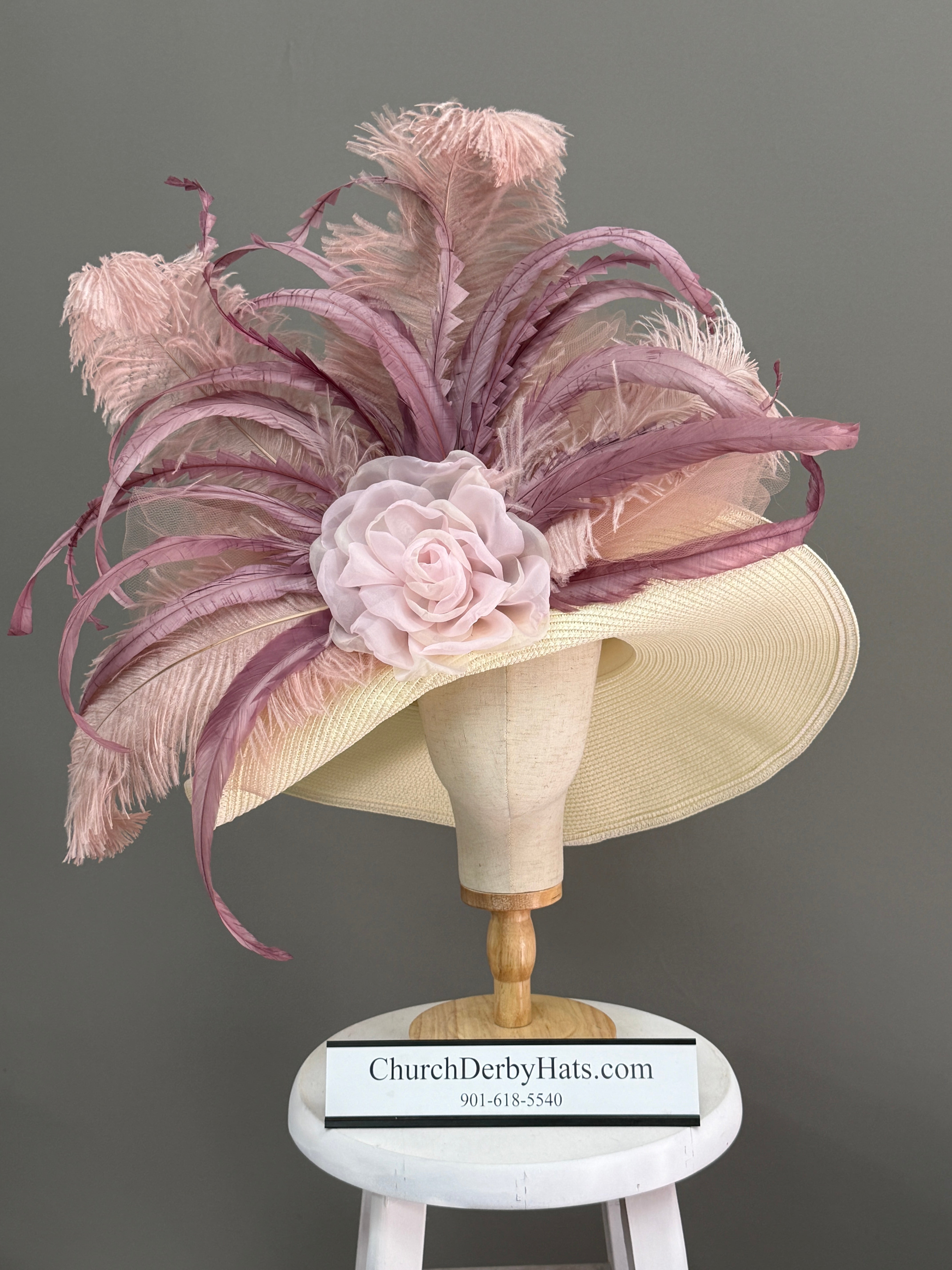 Elizabeth Blush - Kentucky Derby Hat